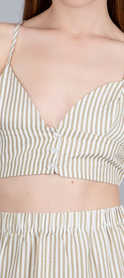Top corto estampado rayas