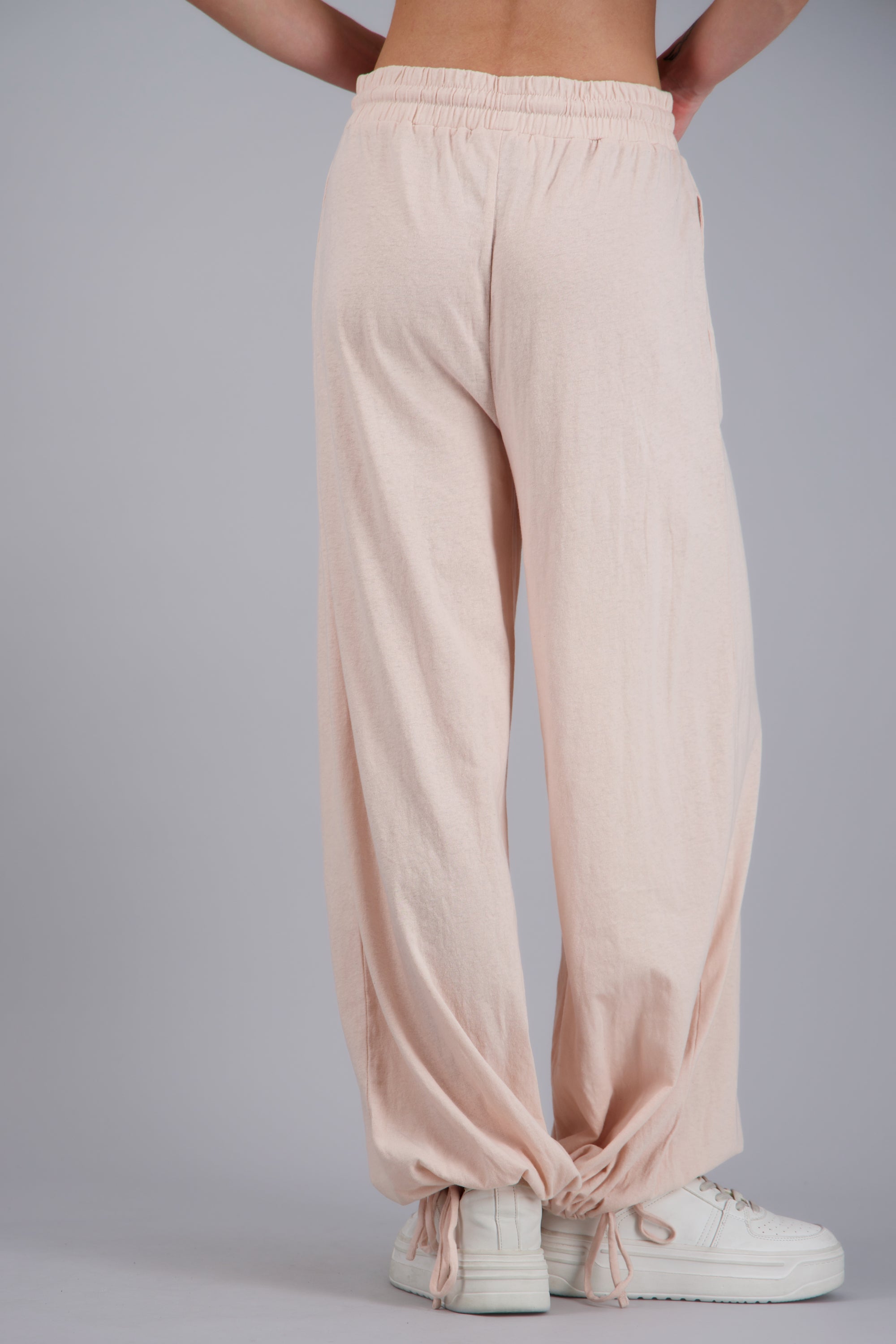Pants ligero de pierna recta ROSA PASTEL