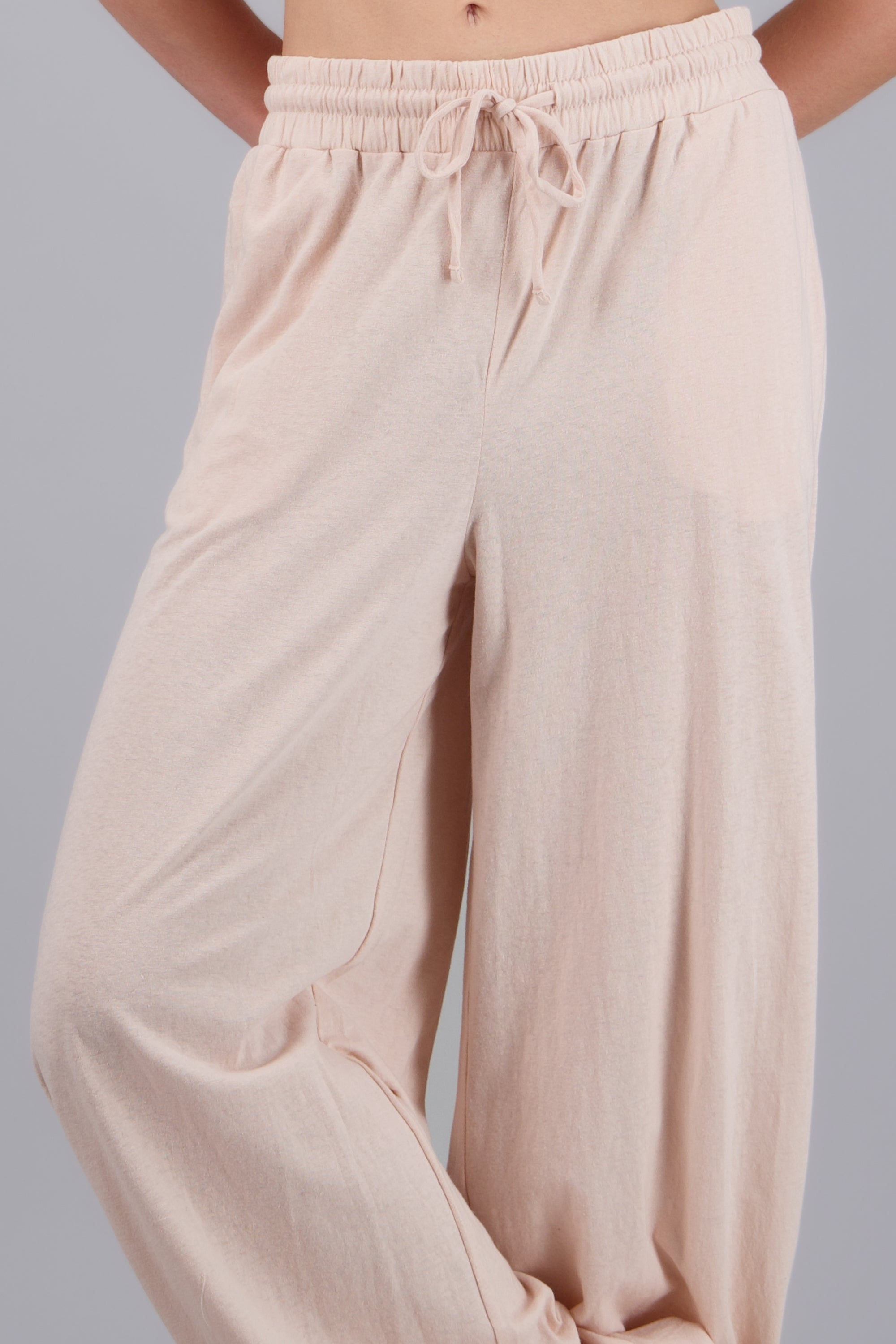 Pants ligero de pierna recta ROSA PASTEL