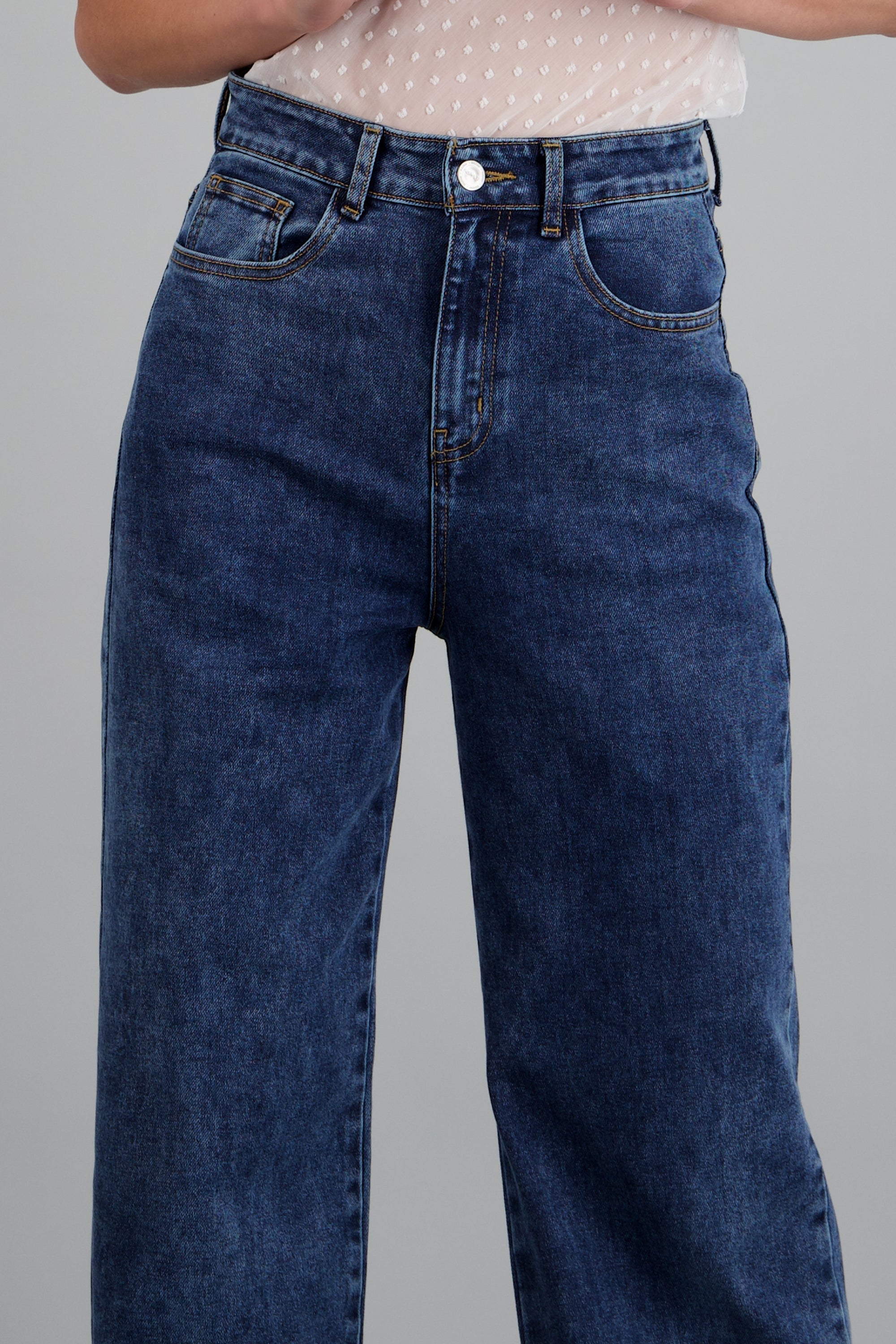 Jeans straight acid MEDIUM WASH