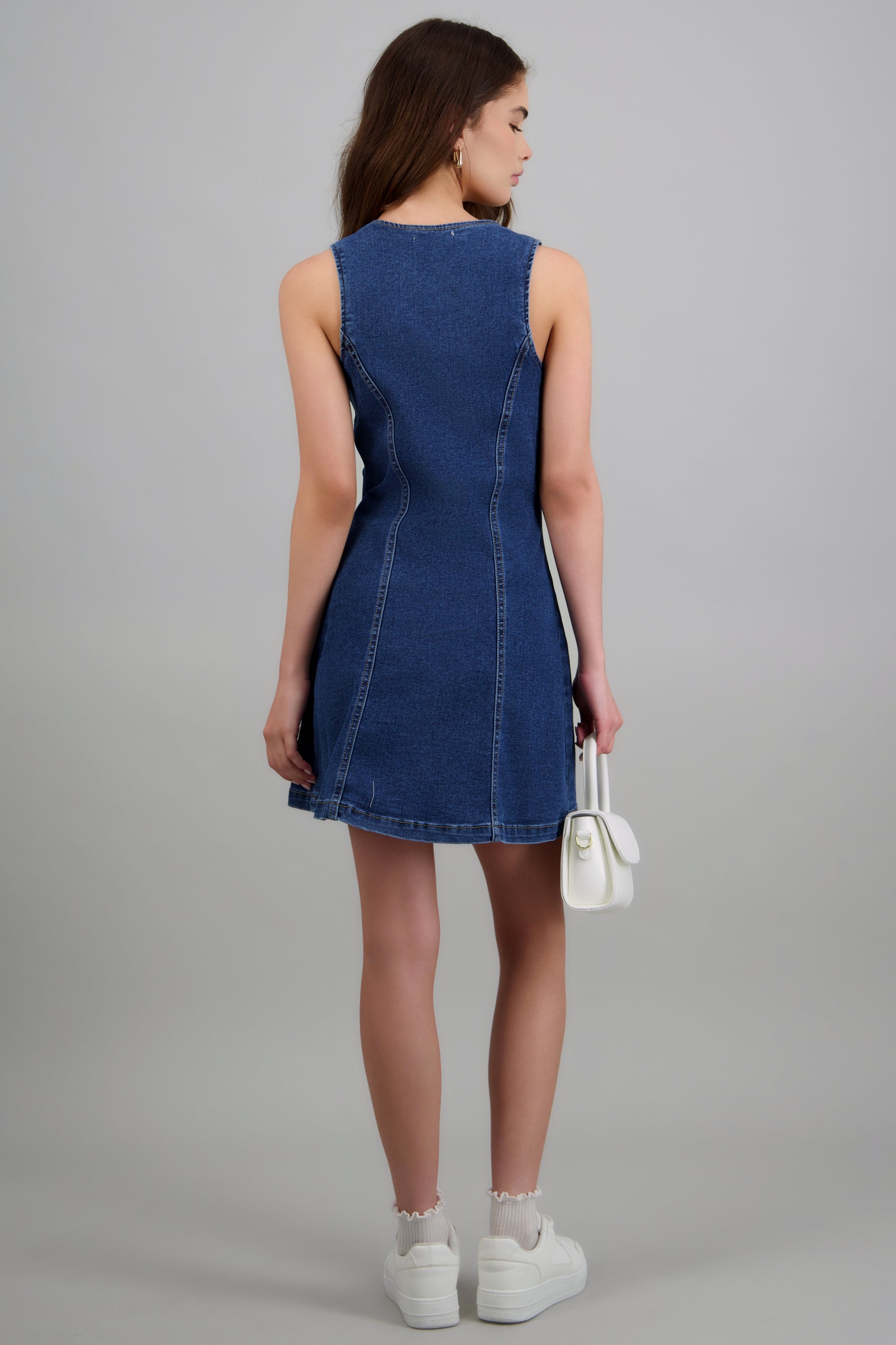 Vestido denim botones MEDIUM WASH