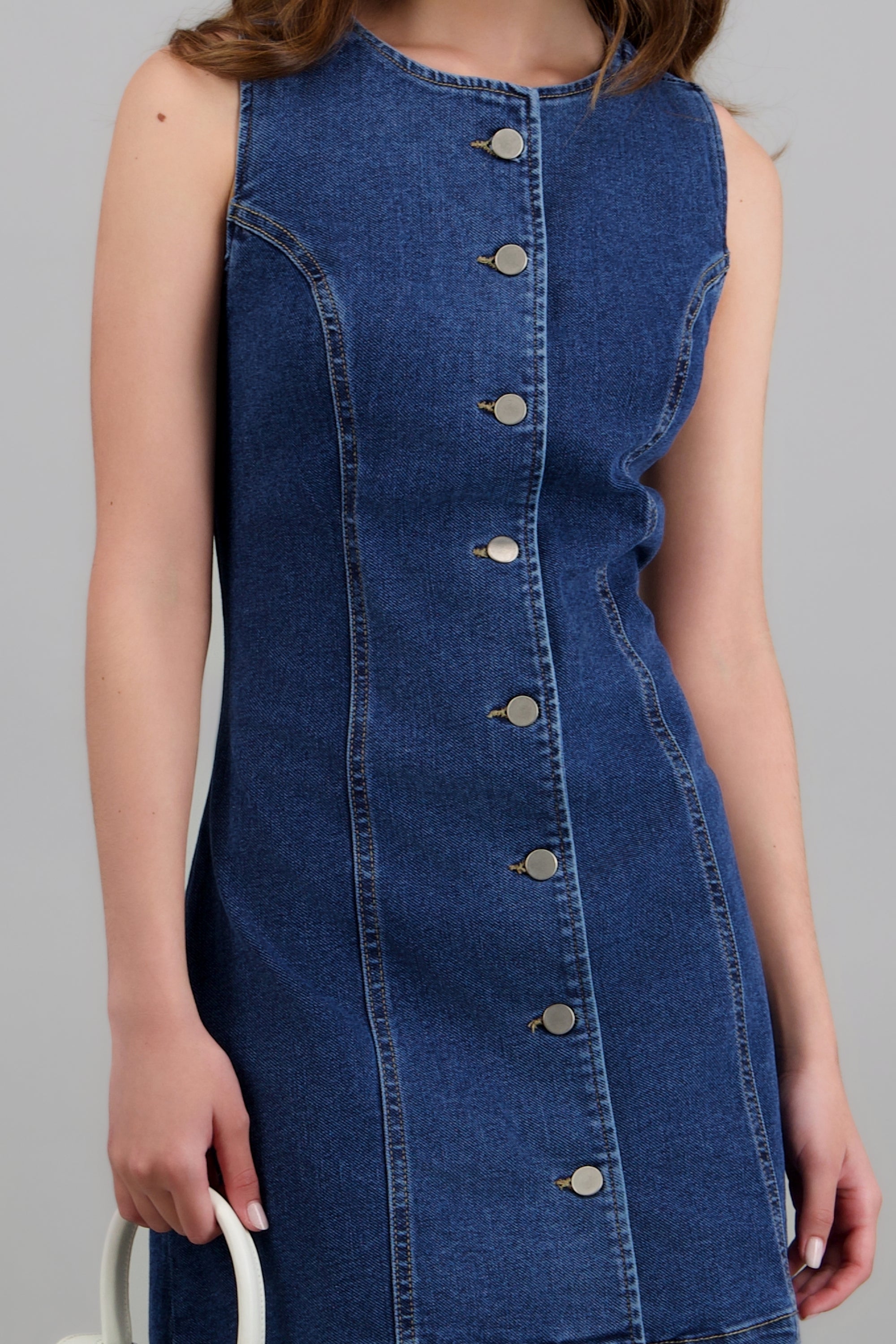 Vestido denim botones MEDIUM WASH