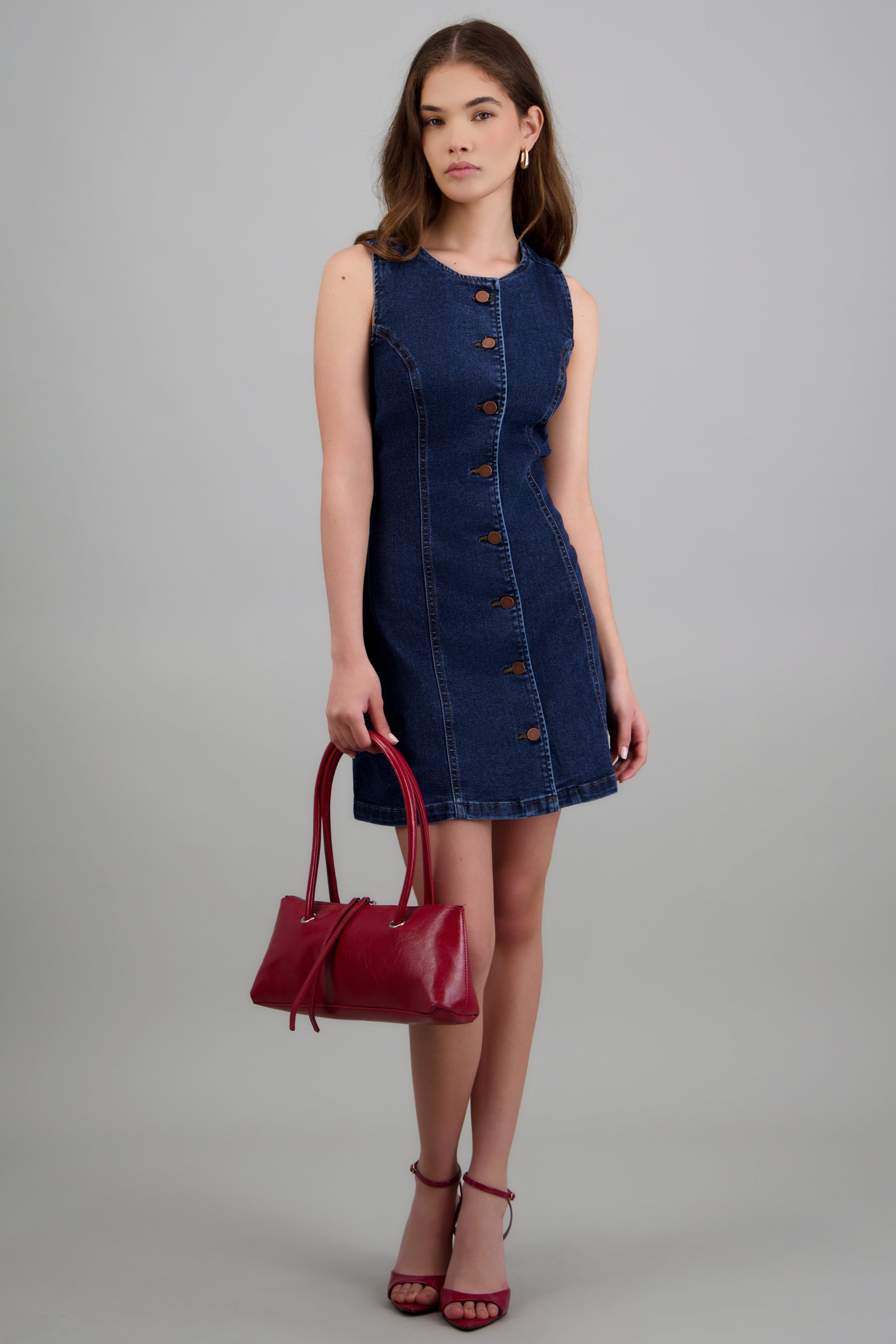 Vestido denim botones INDIGO