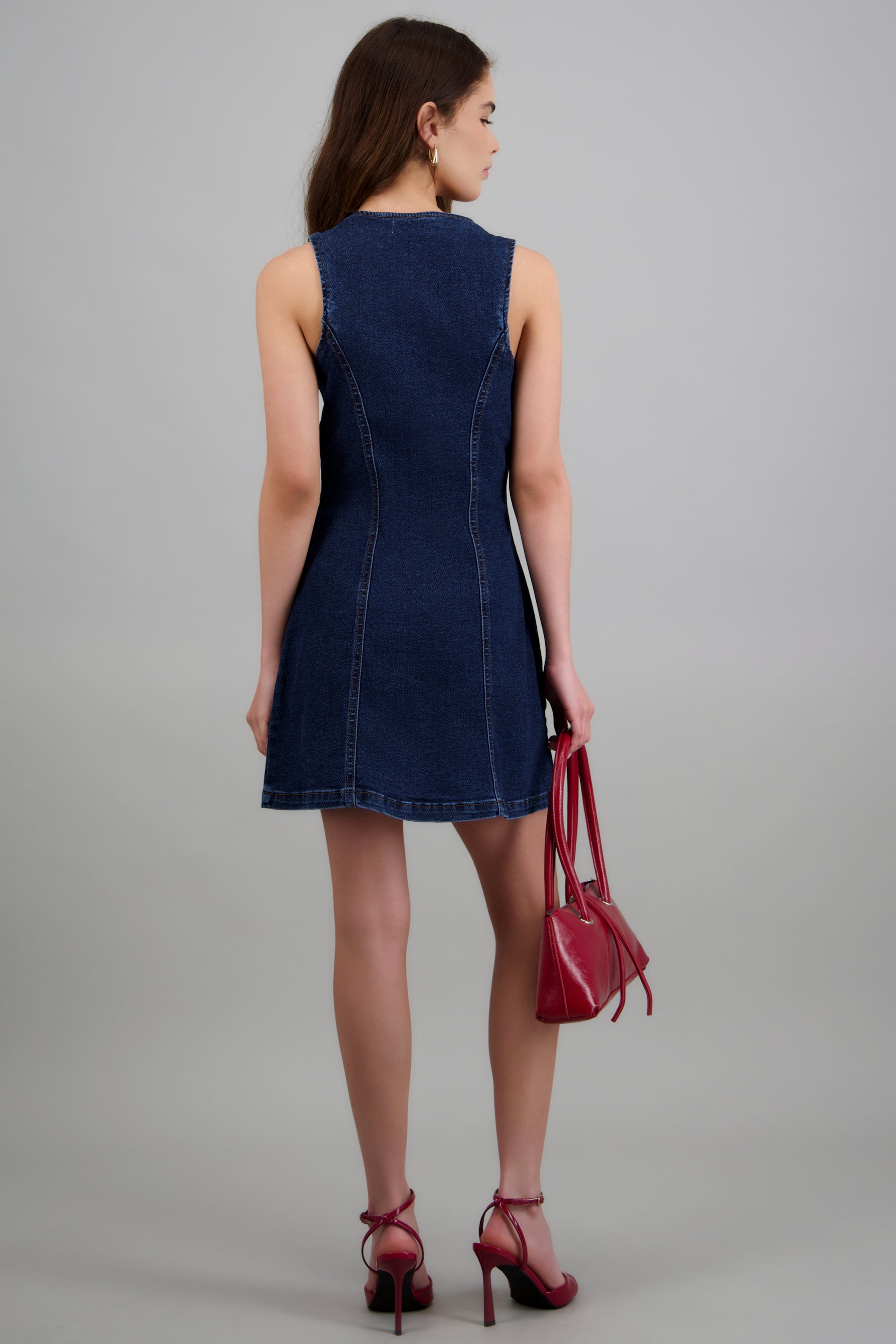 Vestido denim botones INDIGO