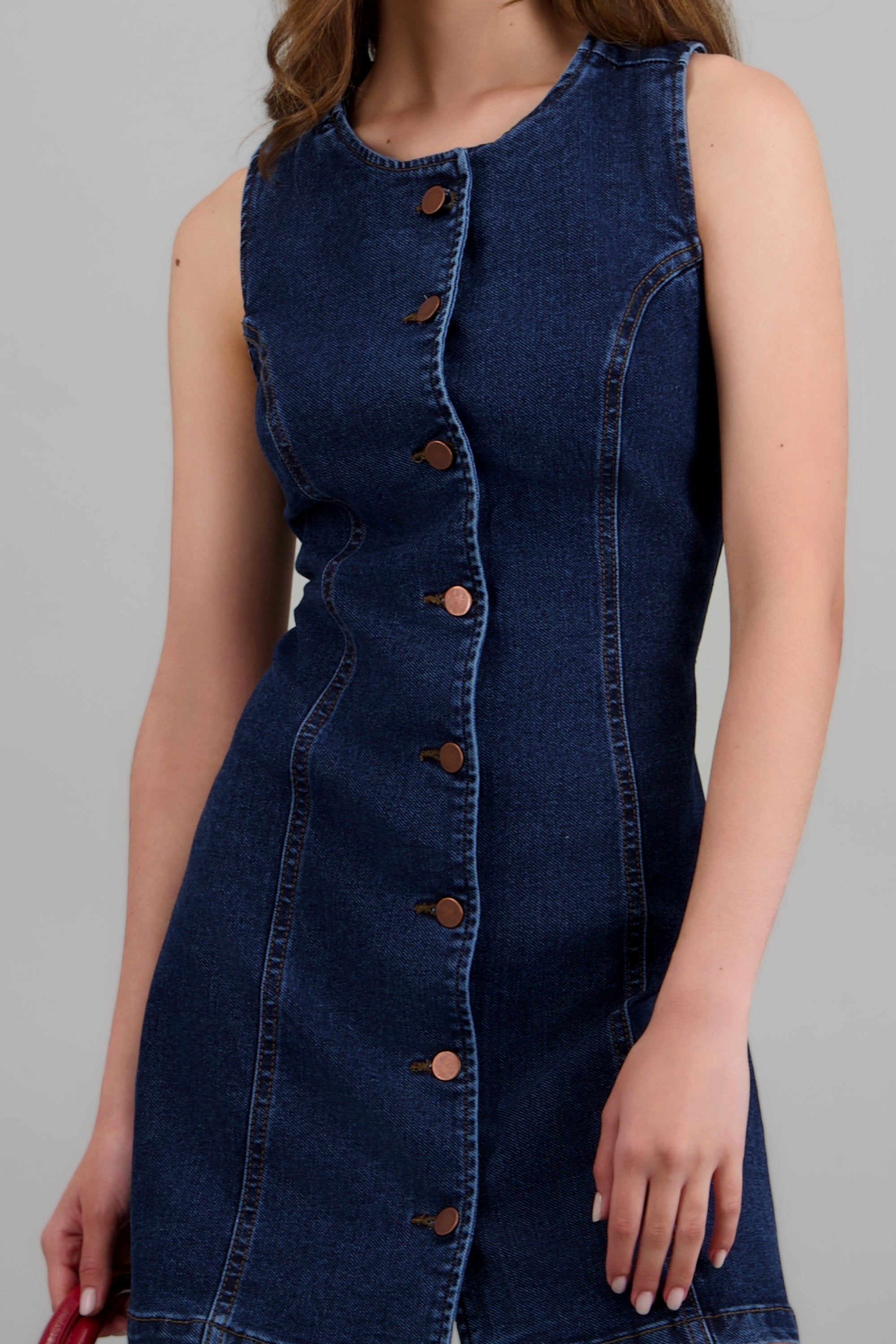 Vestido denim botones INDIGO
