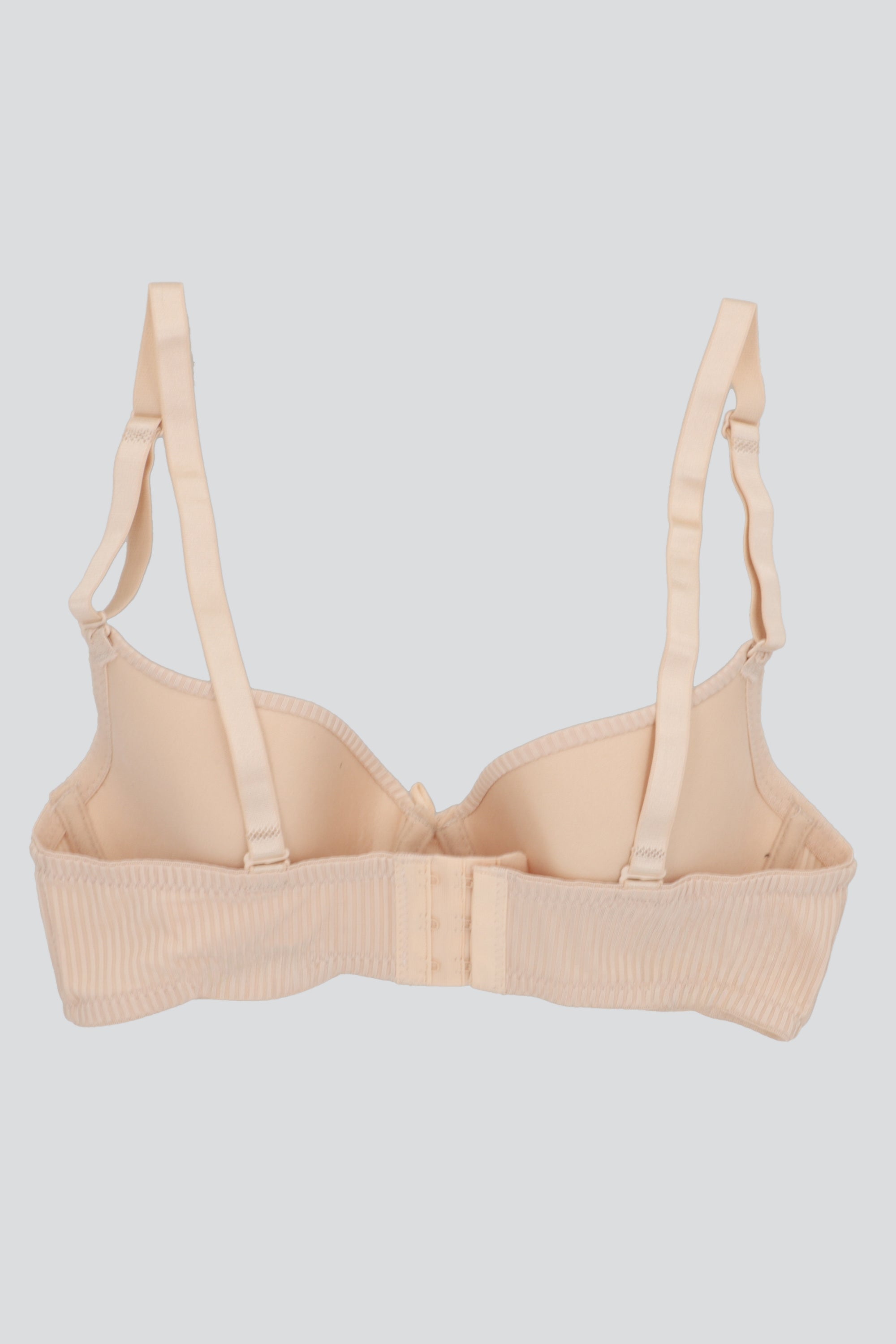 Bra rayado detalle plisado BEIGE