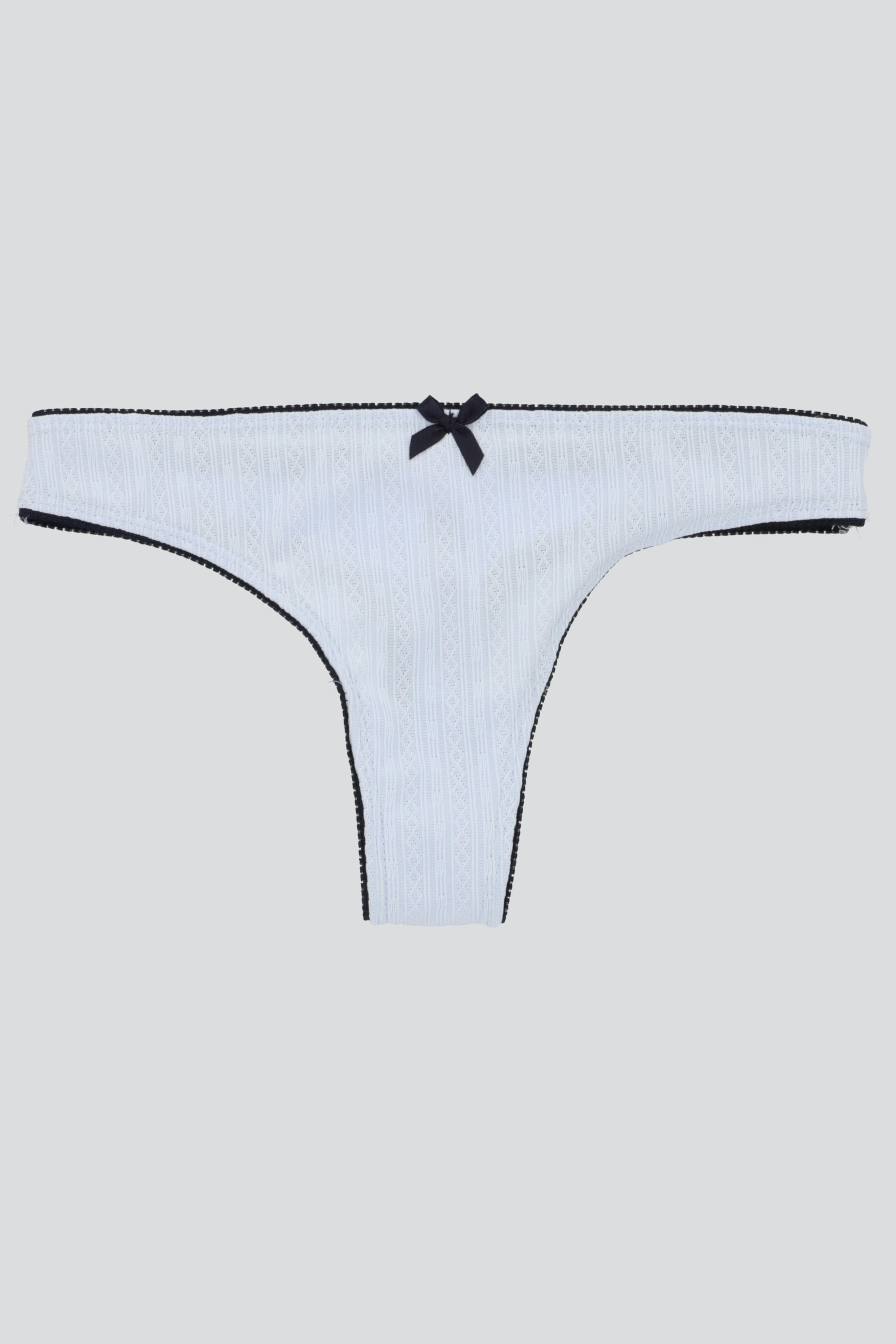 Tanga detalle tela rombos contraste AZUL