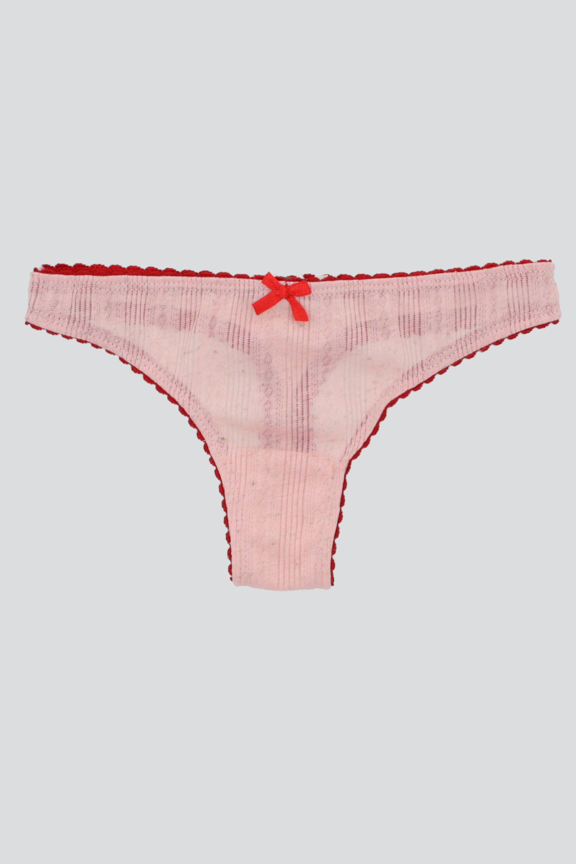 Tanga detalle tela rombos contraste ROSA