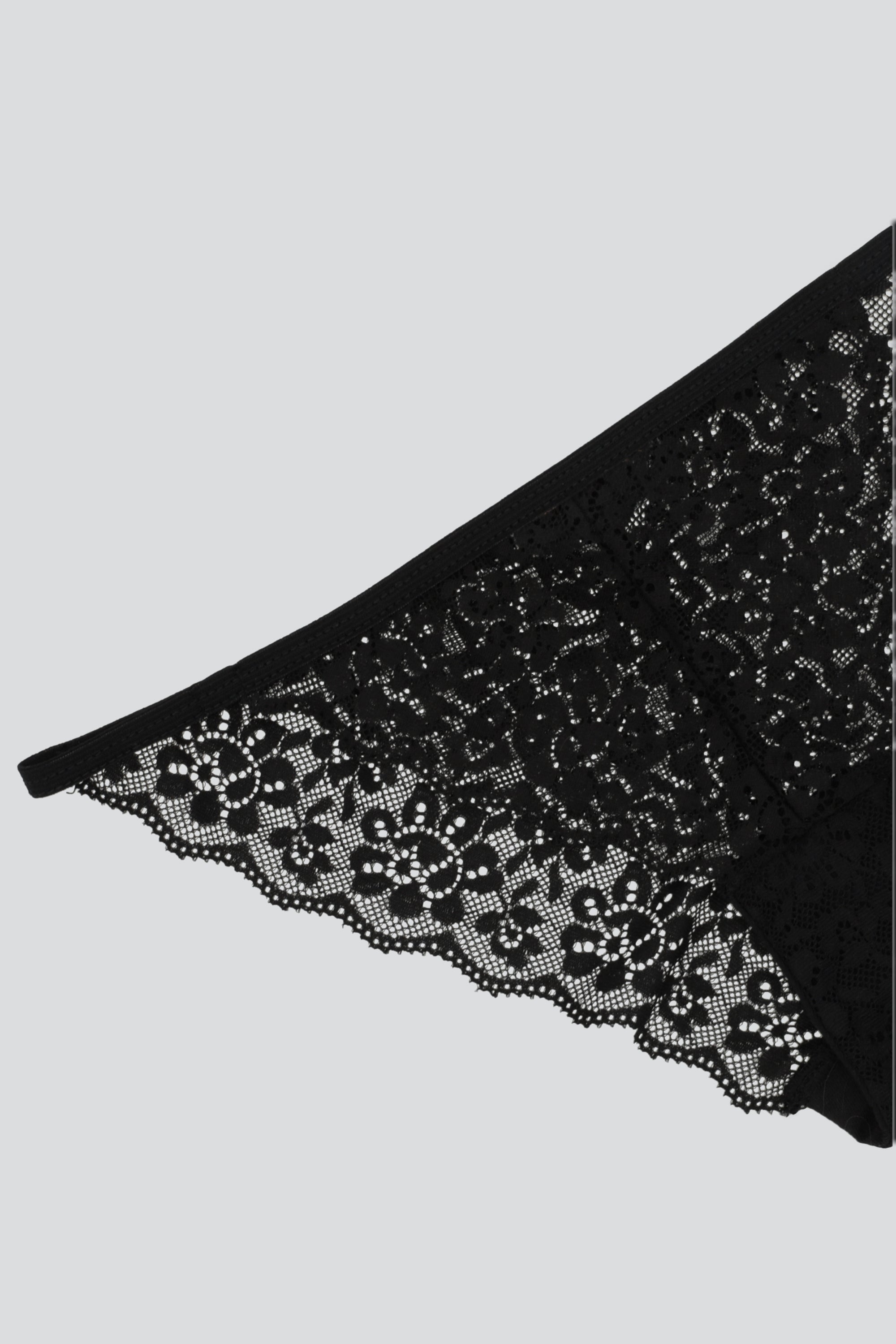 Bikini de encaje flores NEGRO