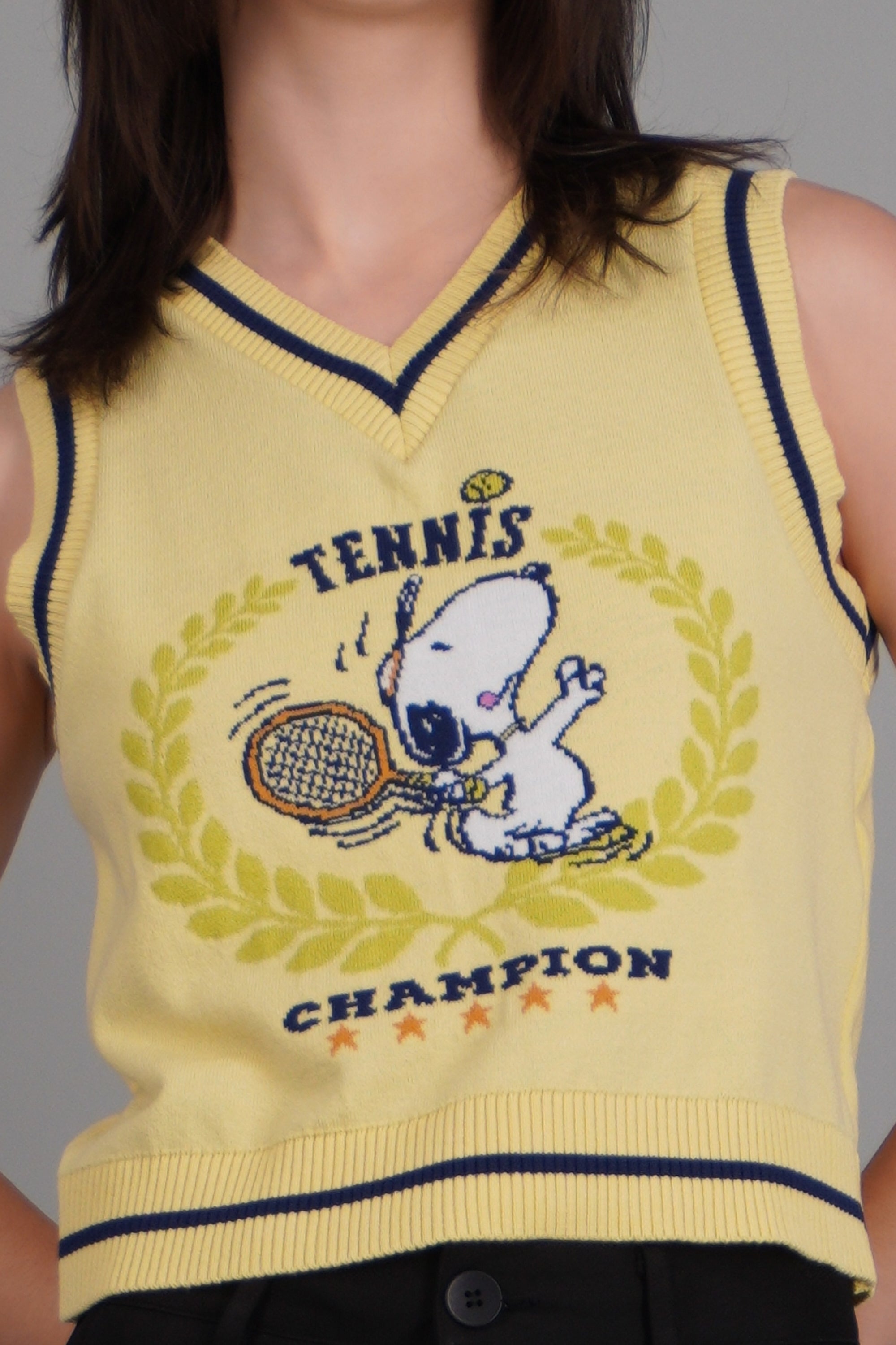 Chaleco tenis snoopy AMARILLO PASTEL