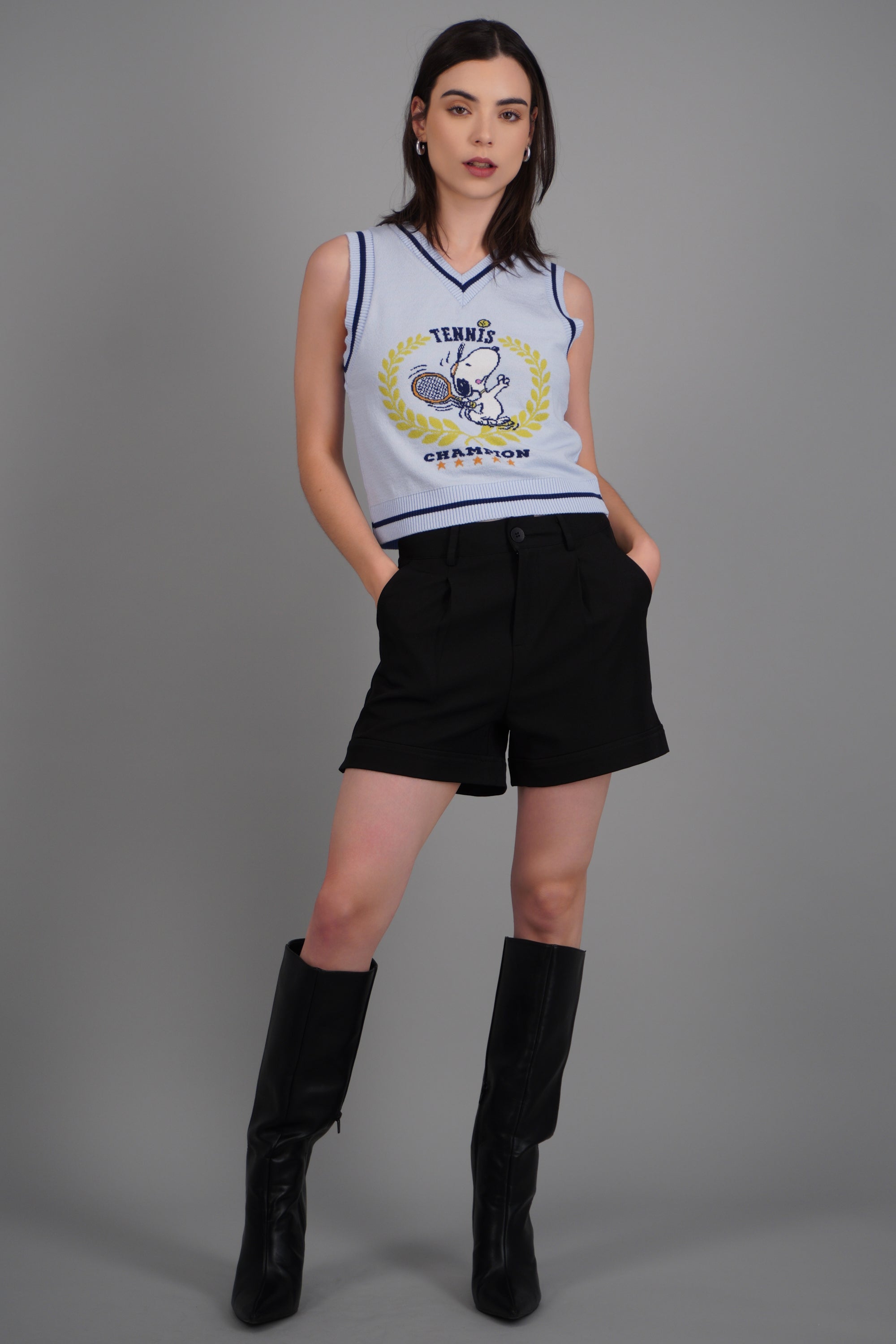 Chaleco tenis snoopy AZUL PASTEL