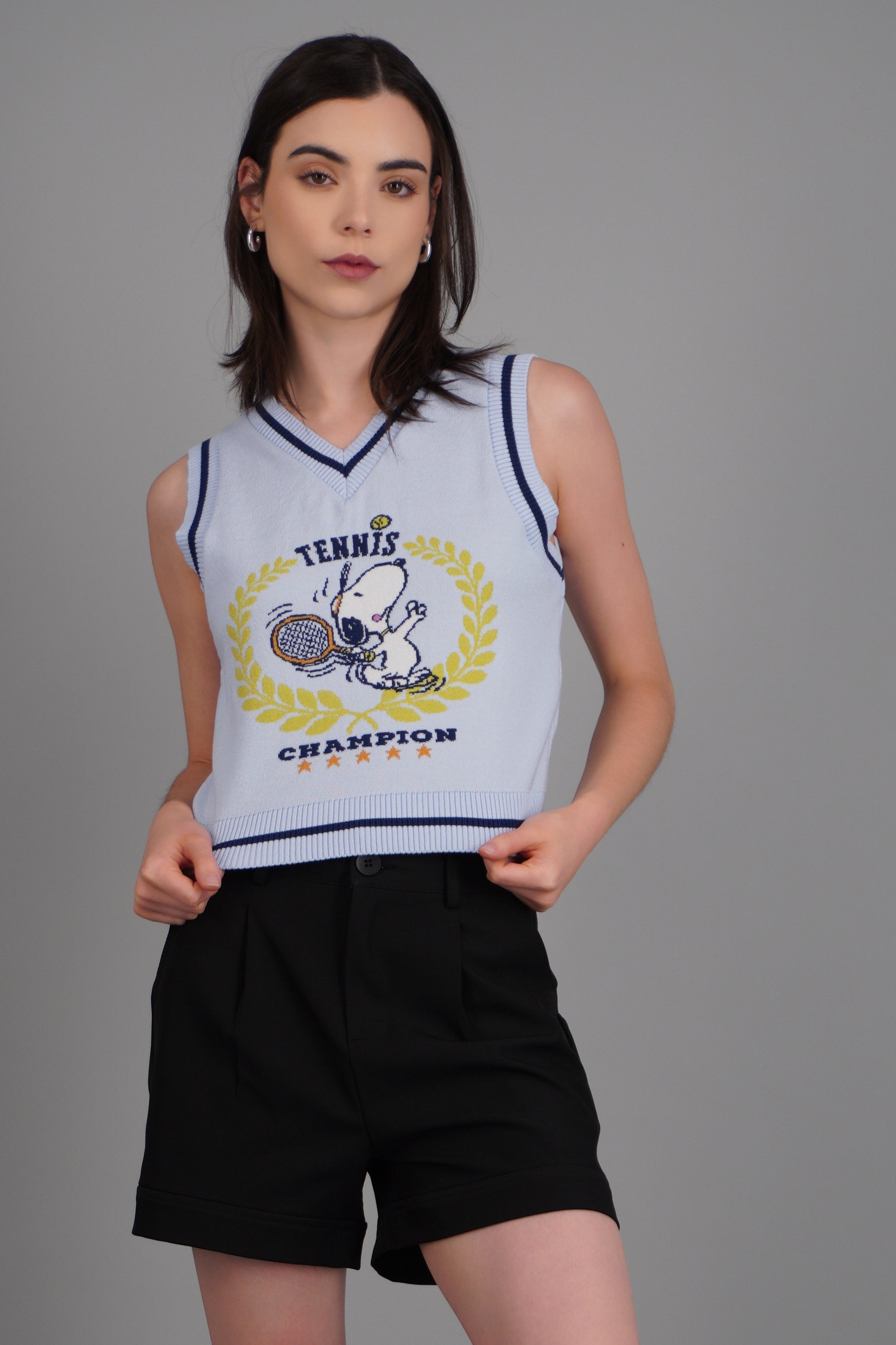 Chaleco tenis snoopy AZUL PASTEL