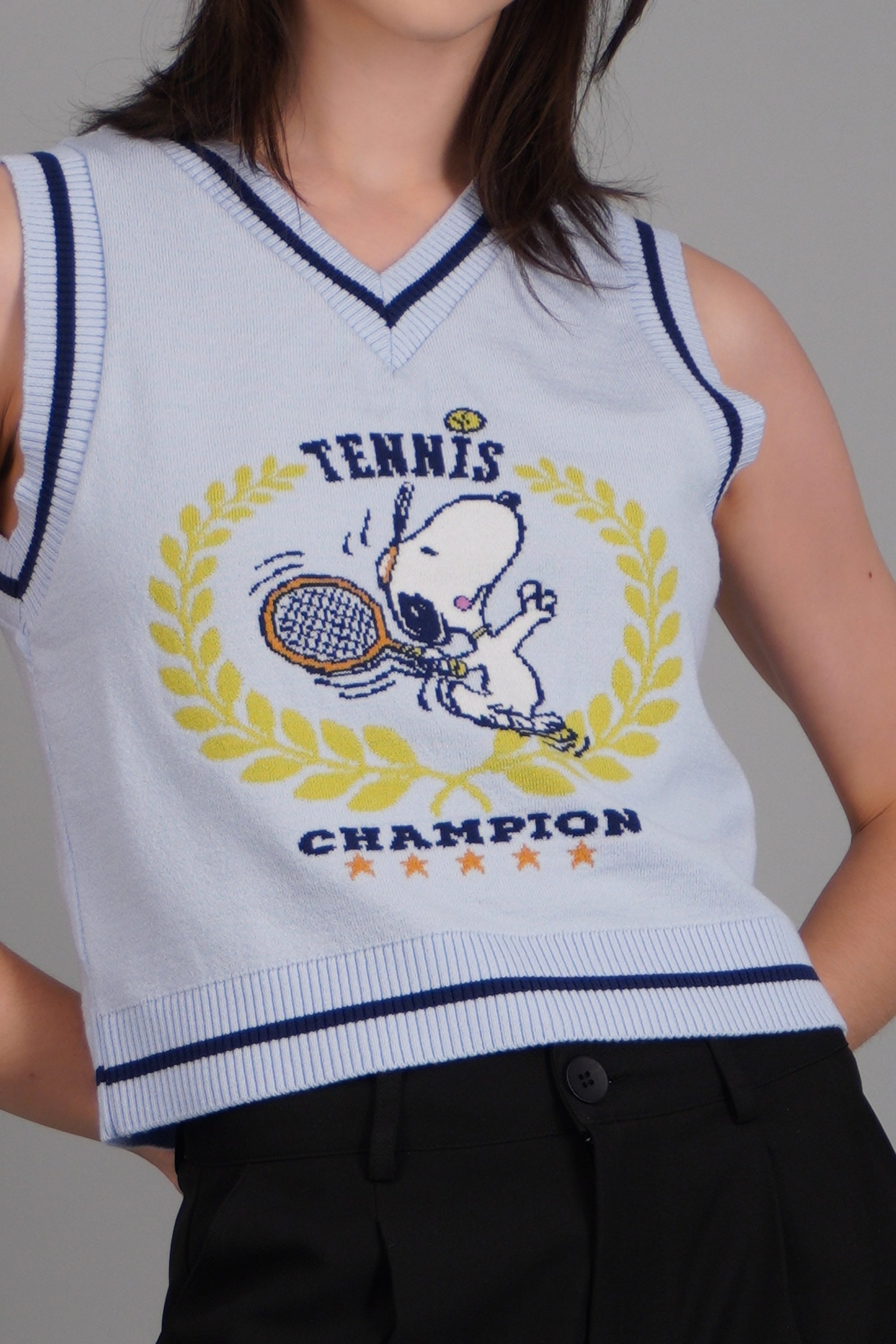 Chaleco tenis snoopy AZUL PASTEL