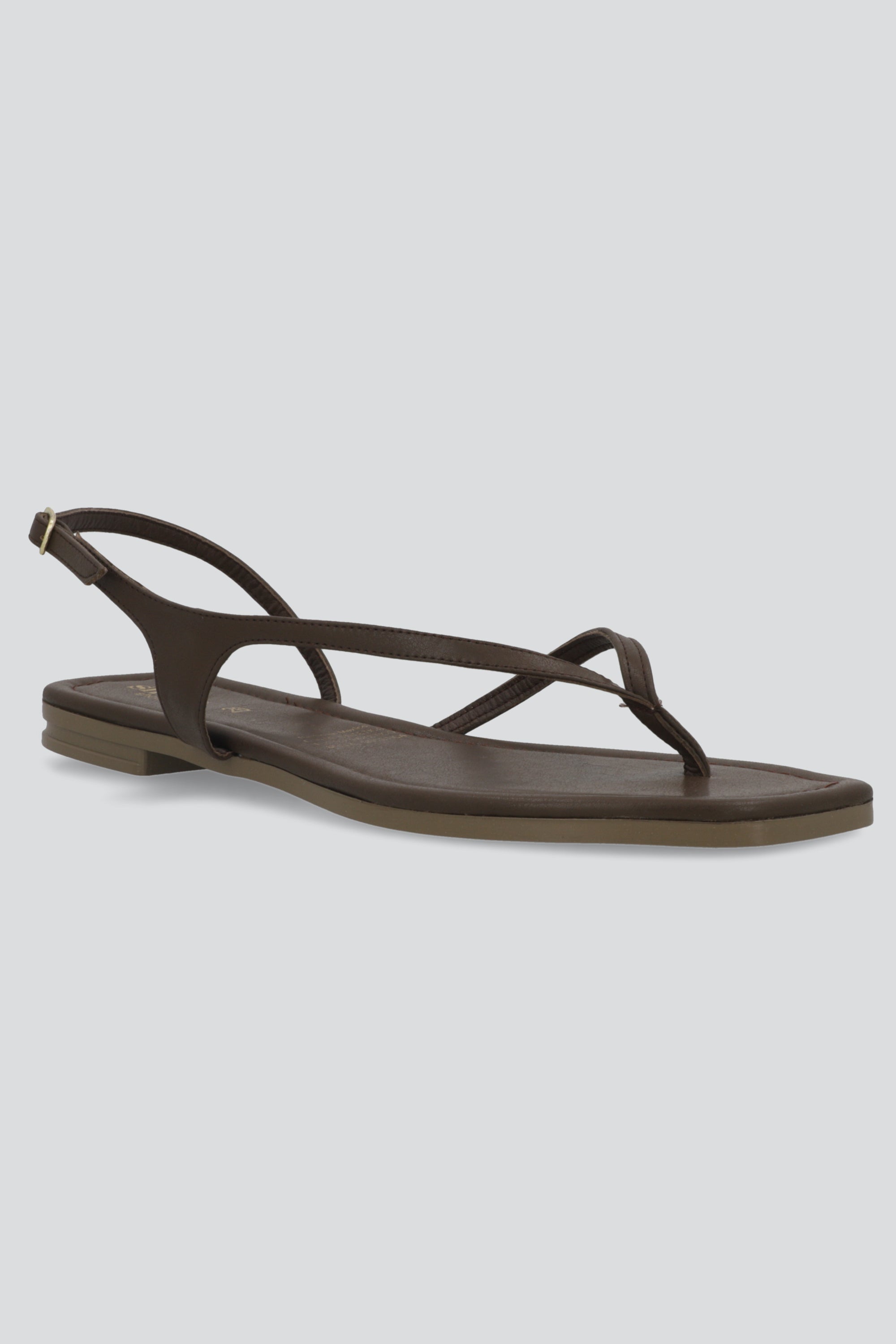 Sandalia slingback pata de gallo CAFE