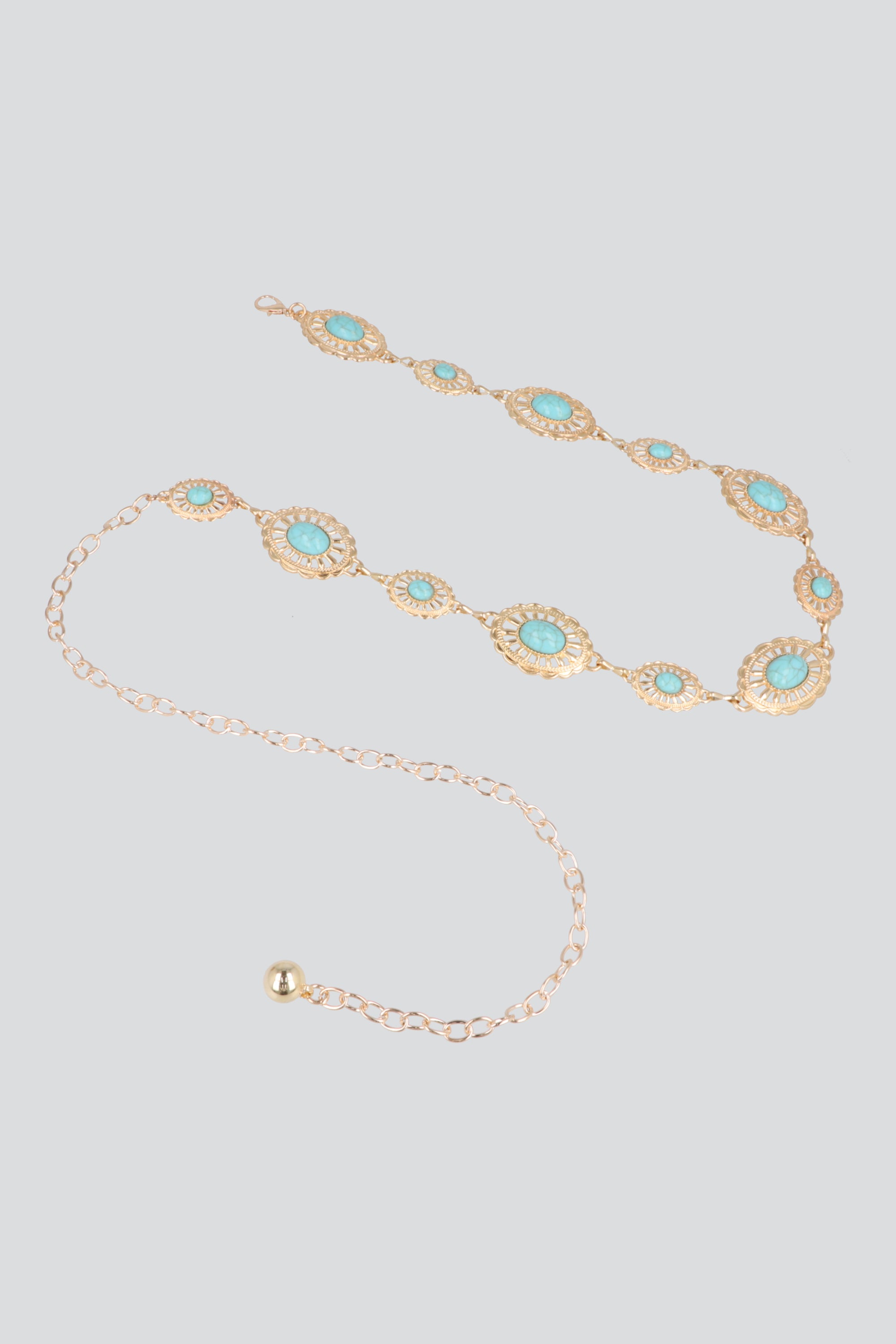 Cinturón cadena piedra boho ORO