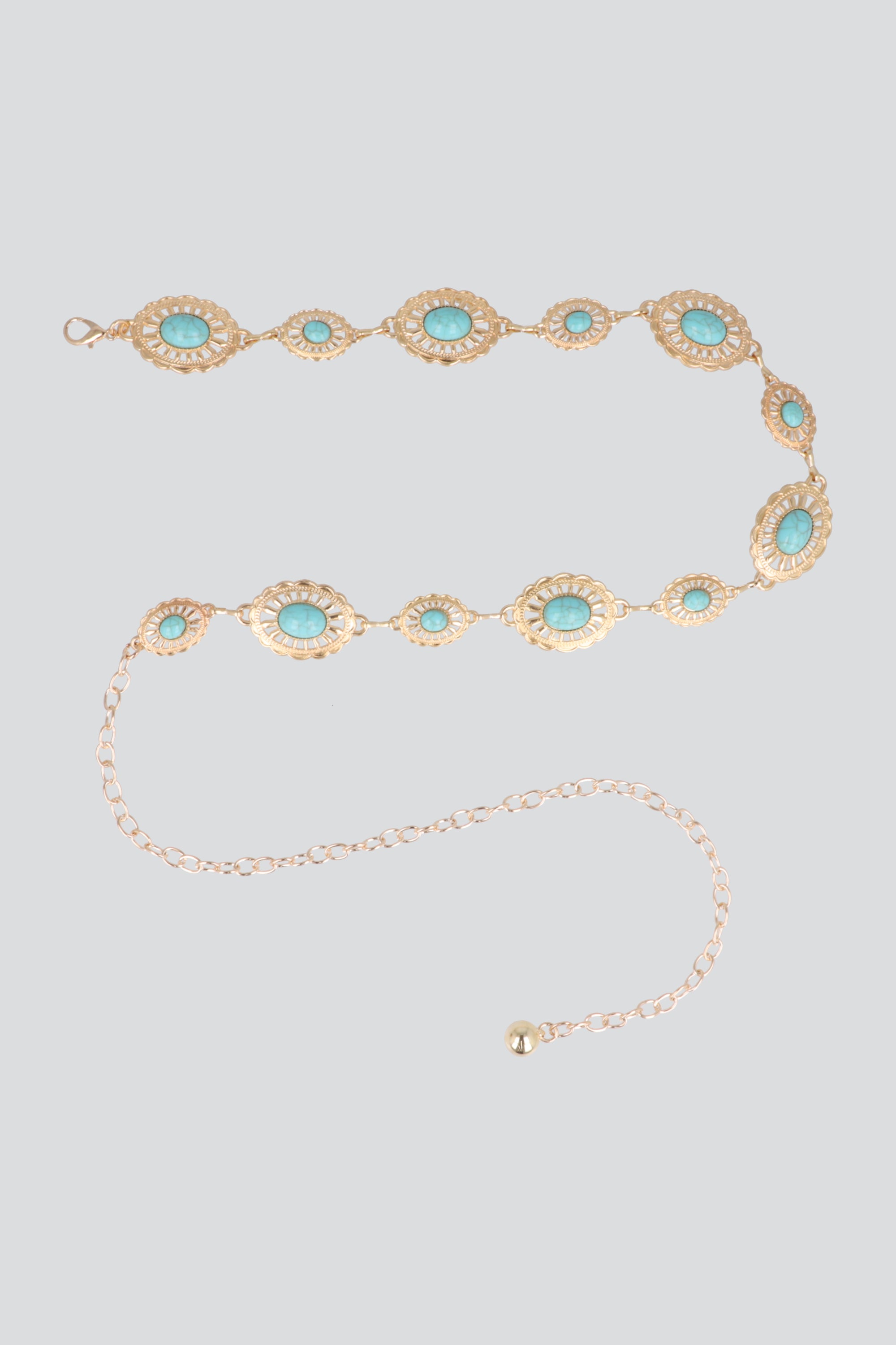 Cinturón cadena piedra boho ORO