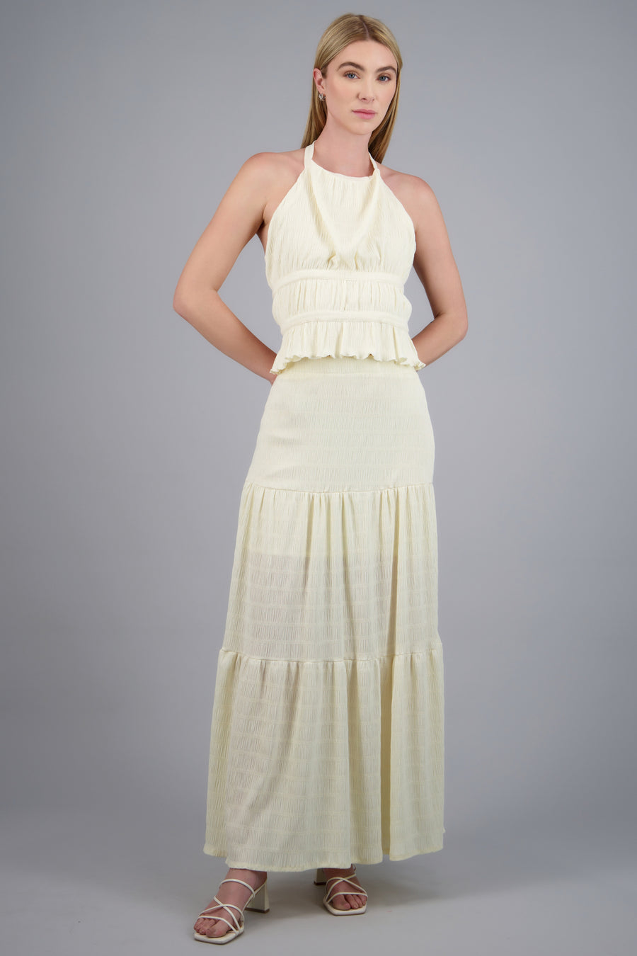 Falda maxi detalle olanes