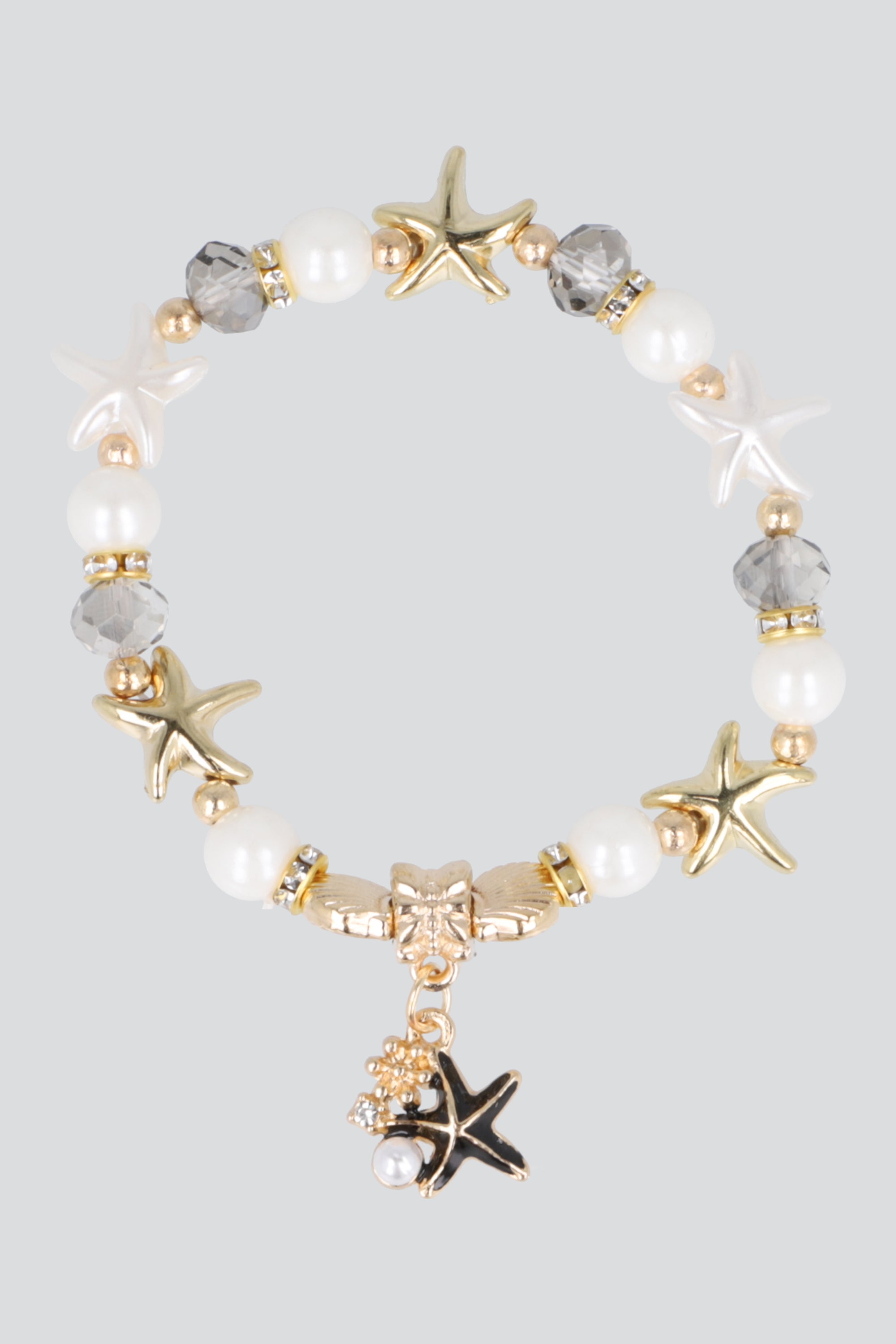 Pulsera charms estrellas NEGRO