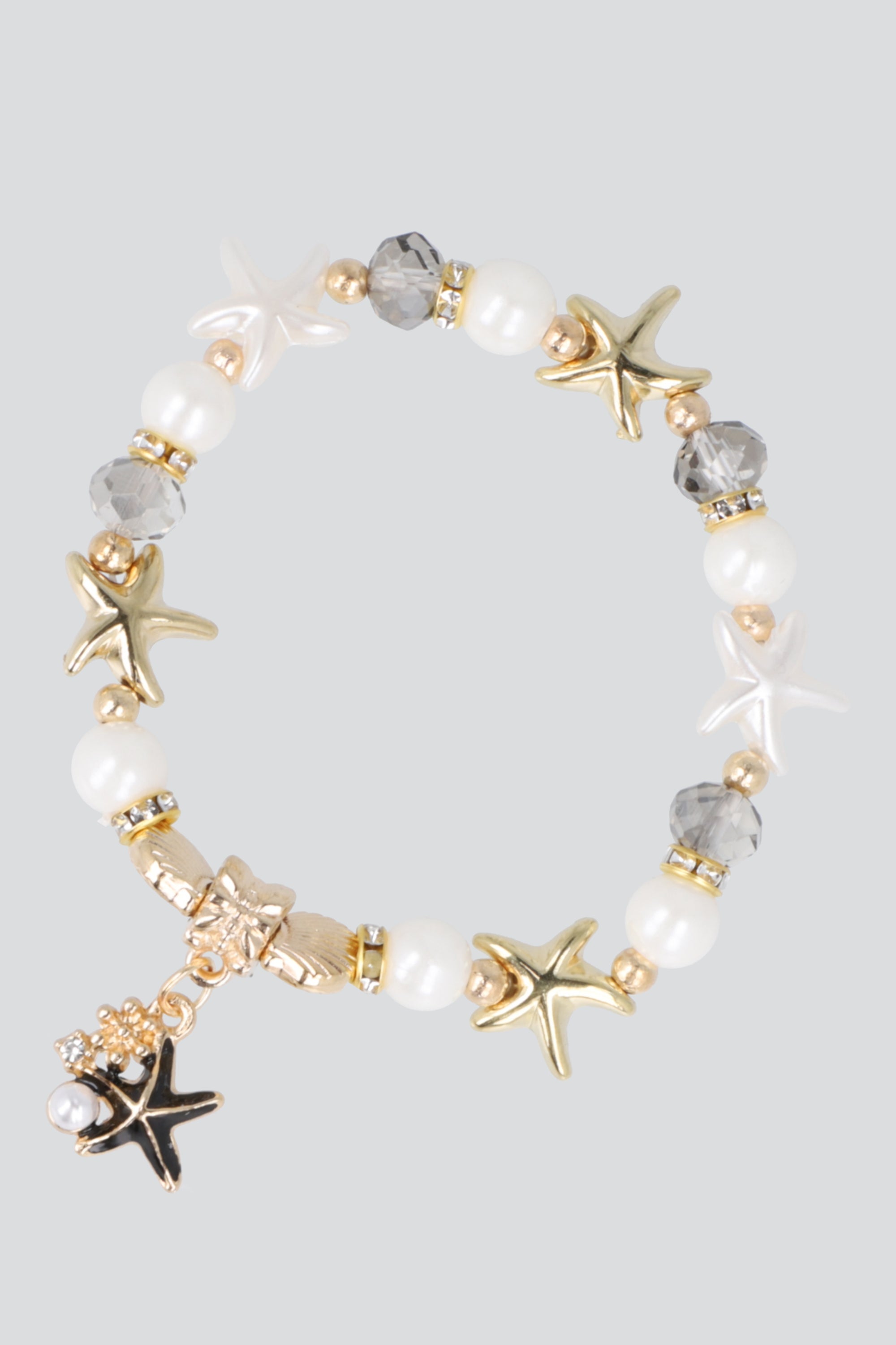 Pulsera charms estrellas NEGRO