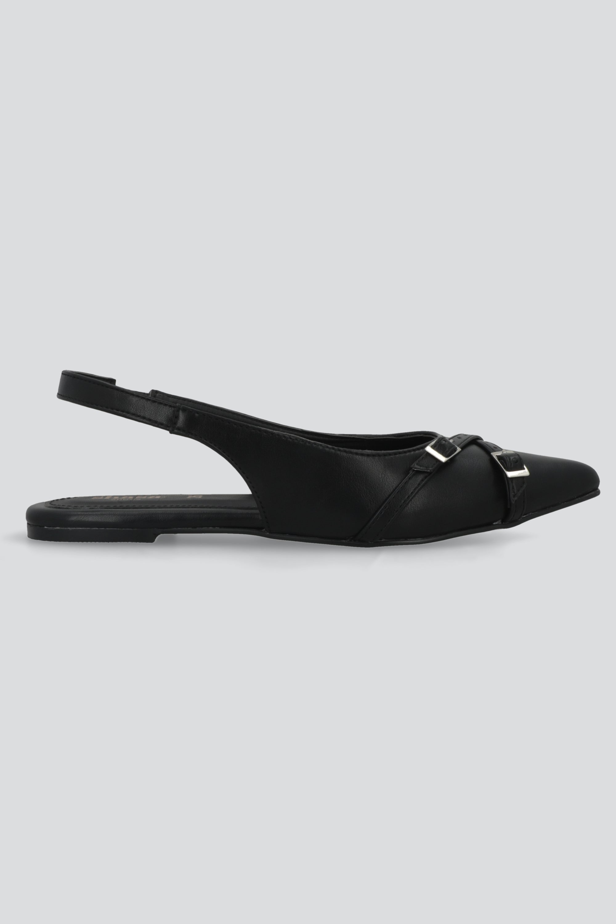 Flat pointy tiras cruzadas NEGRO