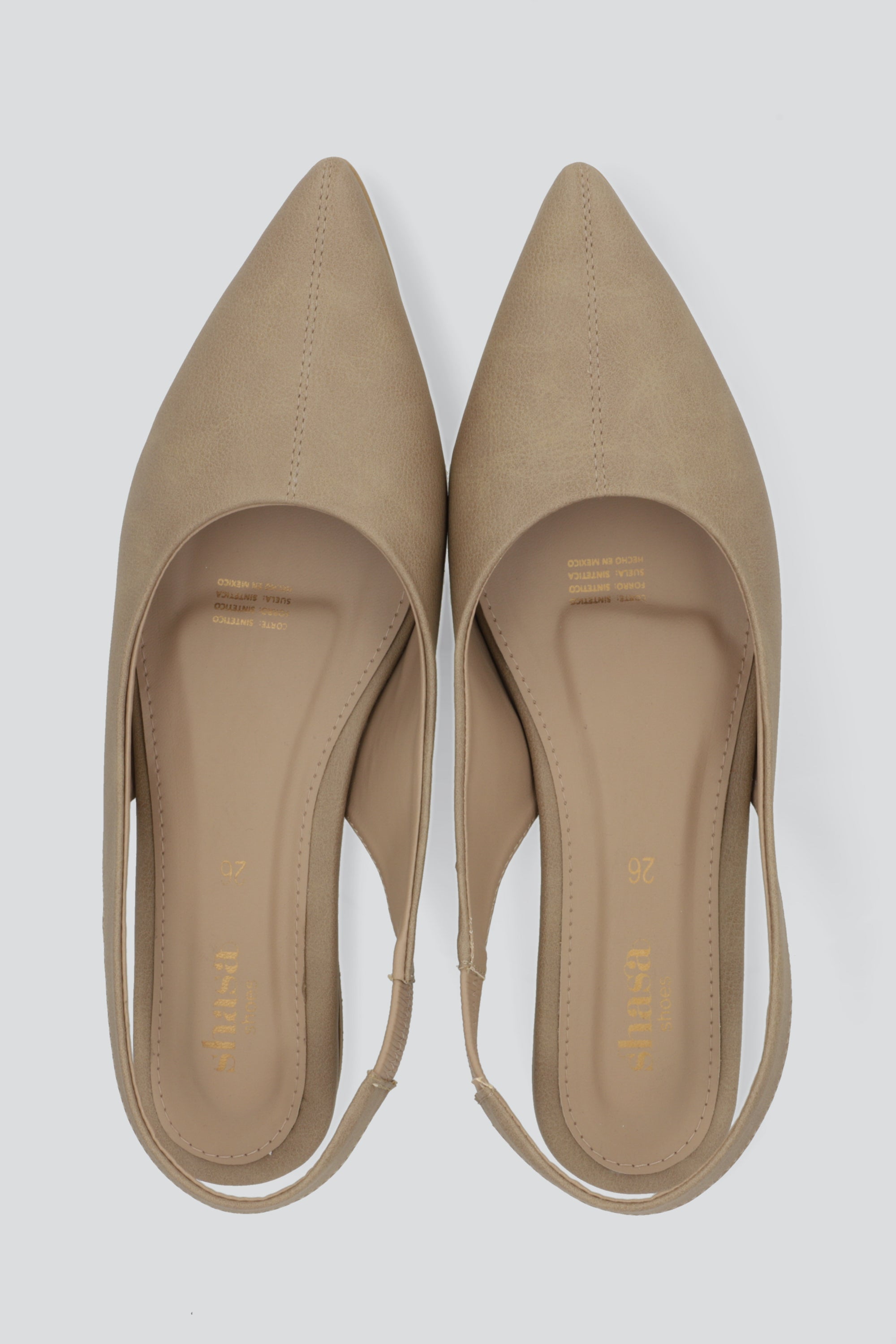 Flat pointy sencillo TAUPE