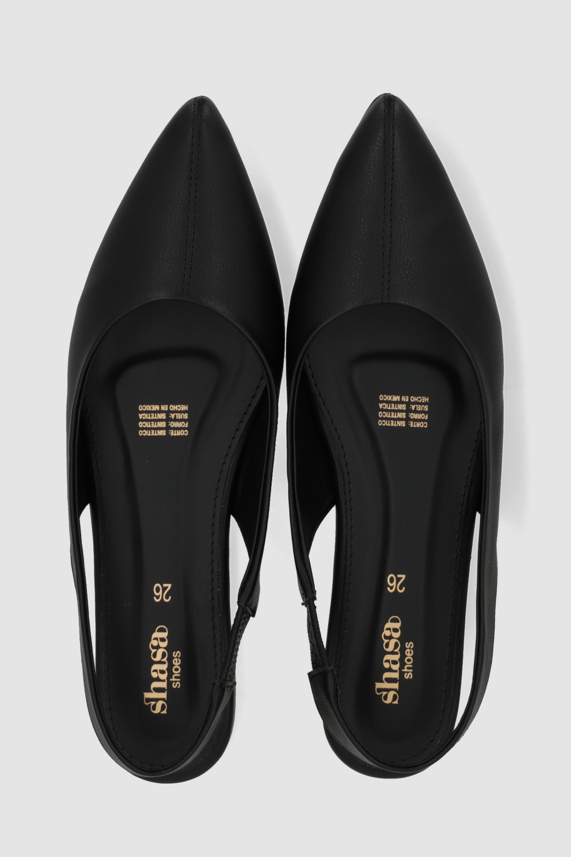 Flat pointy sencillo NEGRO