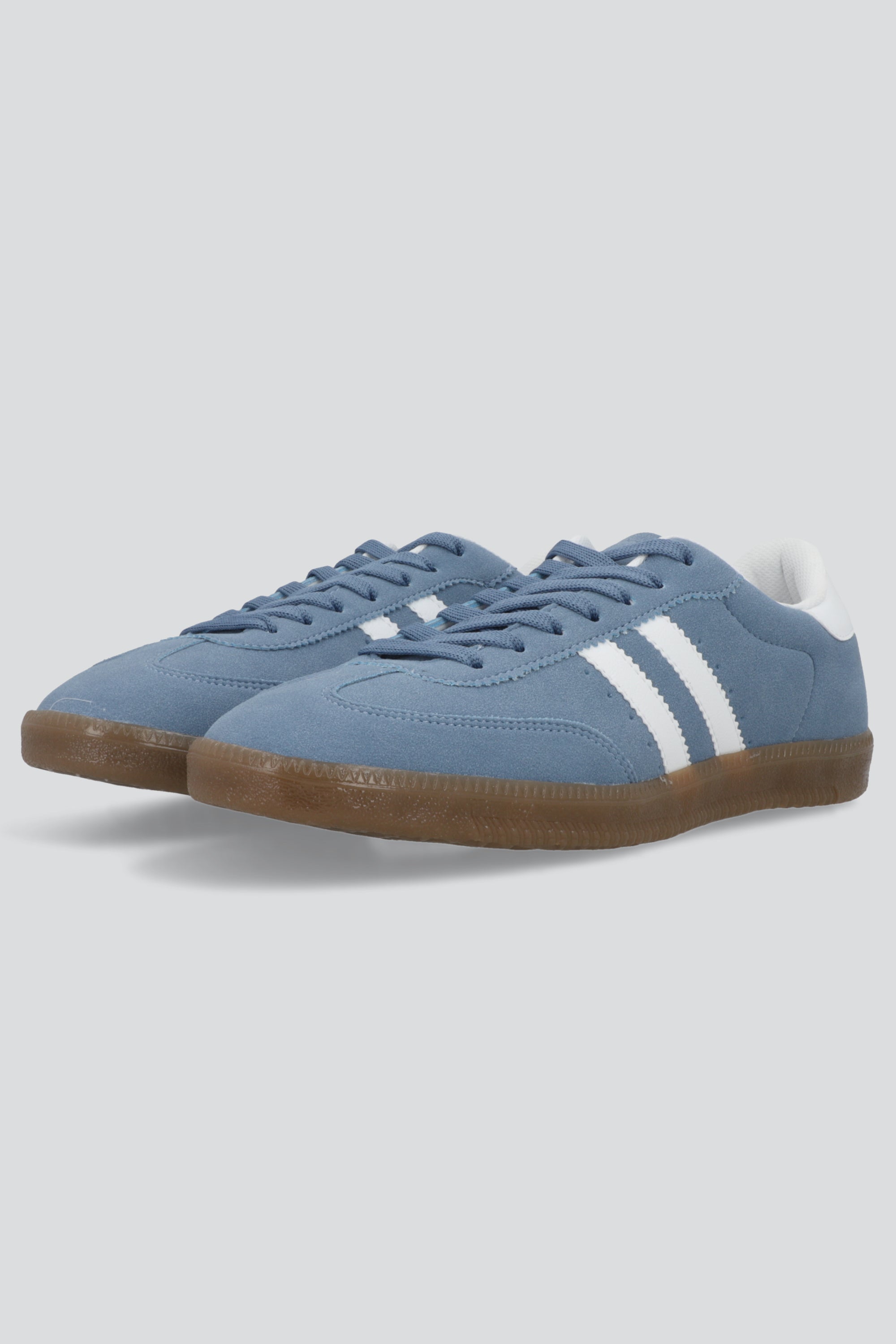 Tenis dos lineas durazno mundial AZUL CIELO