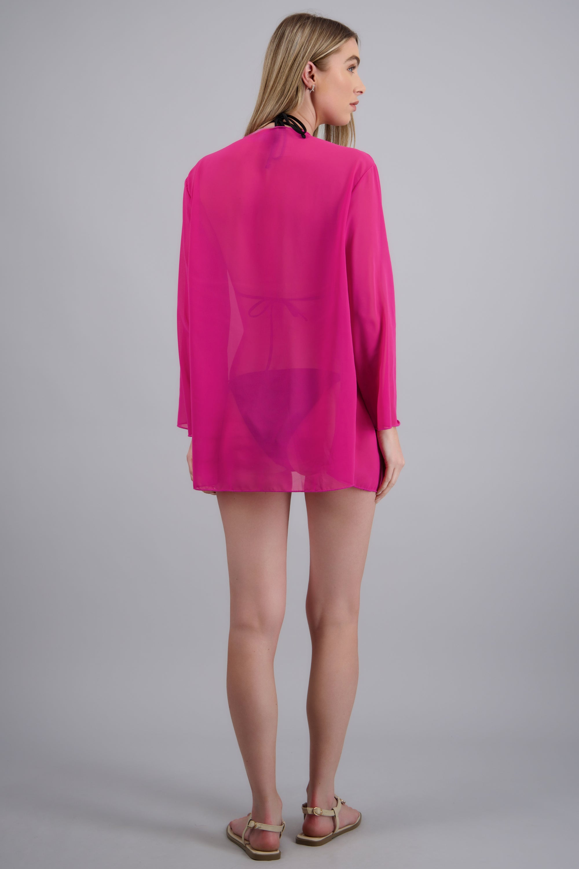 Salida de mesh manga 3/4 ROSA