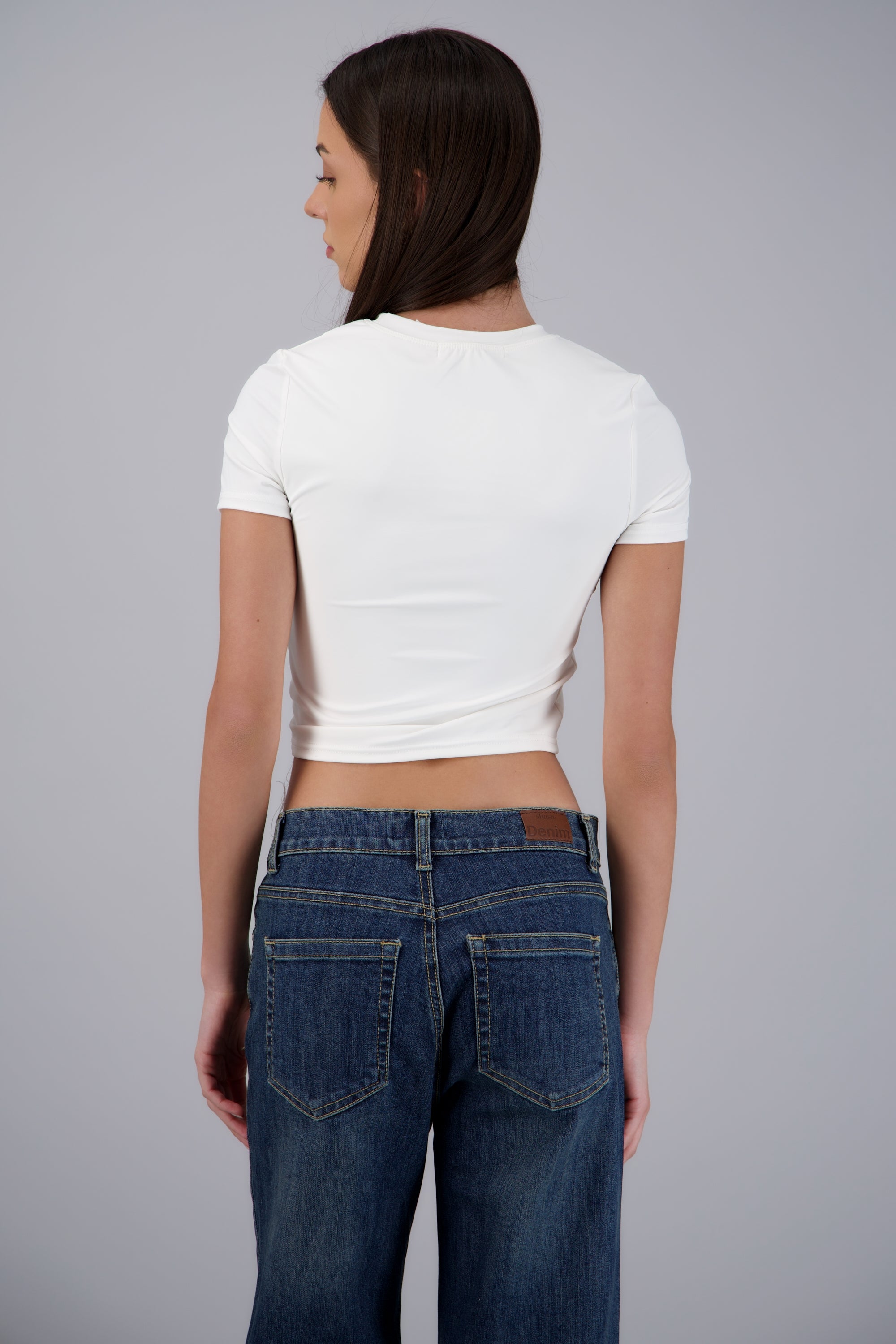 Playera basica manga corta BLANCO