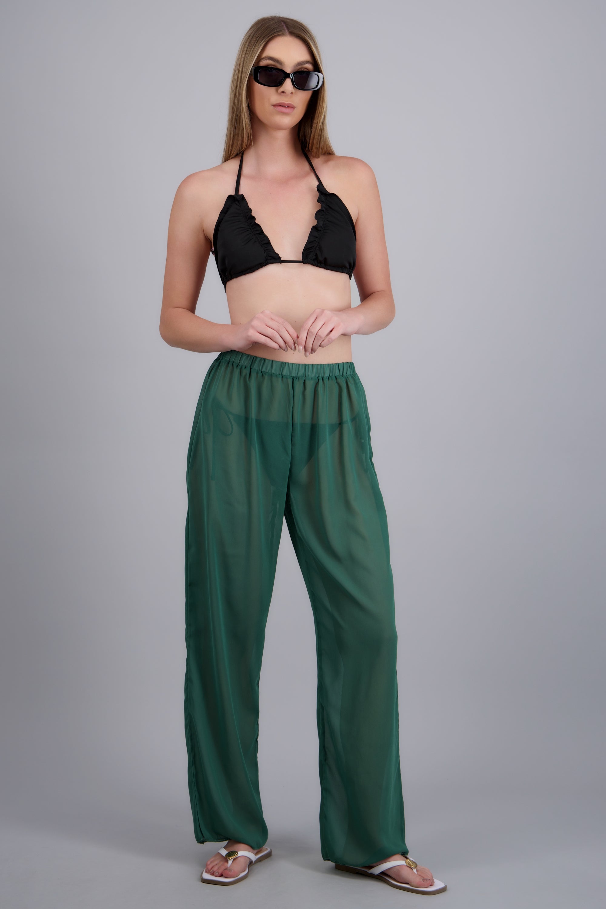 Salida pantalon mesh VERDE