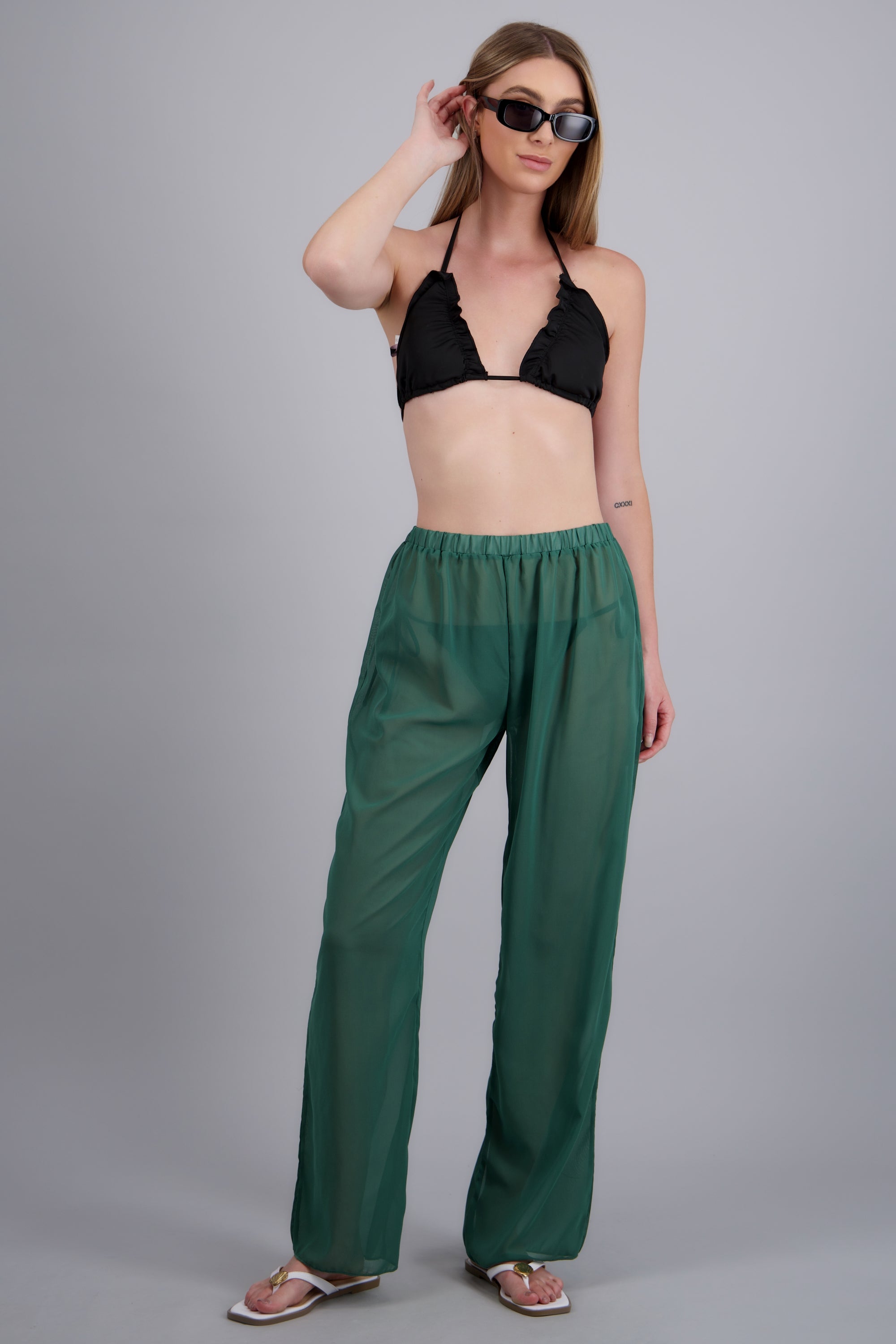 Salida pantalon mesh VERDE