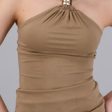 Top halter con hebilla