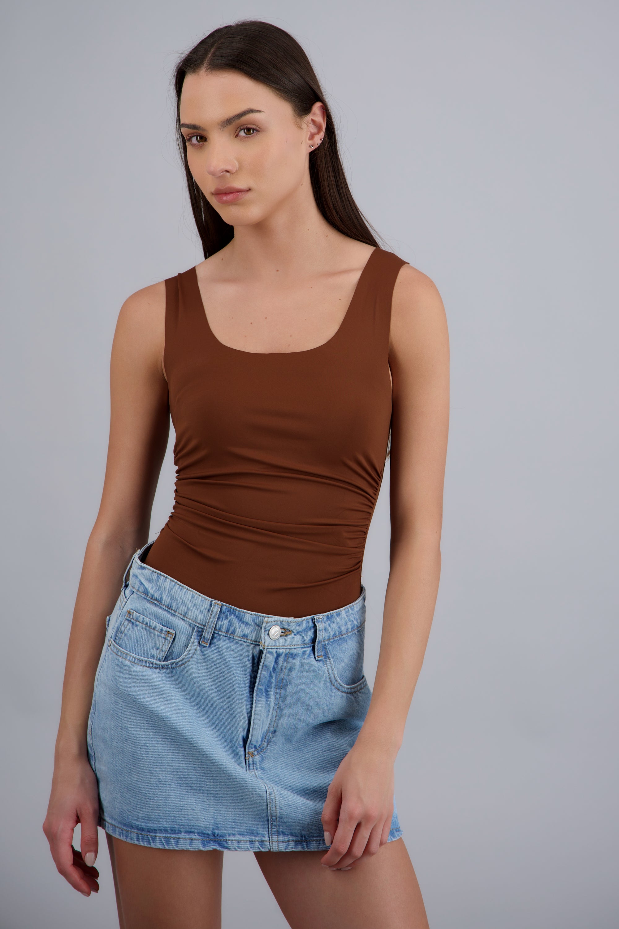 Bodysuit sin mangas drapeado CAFE