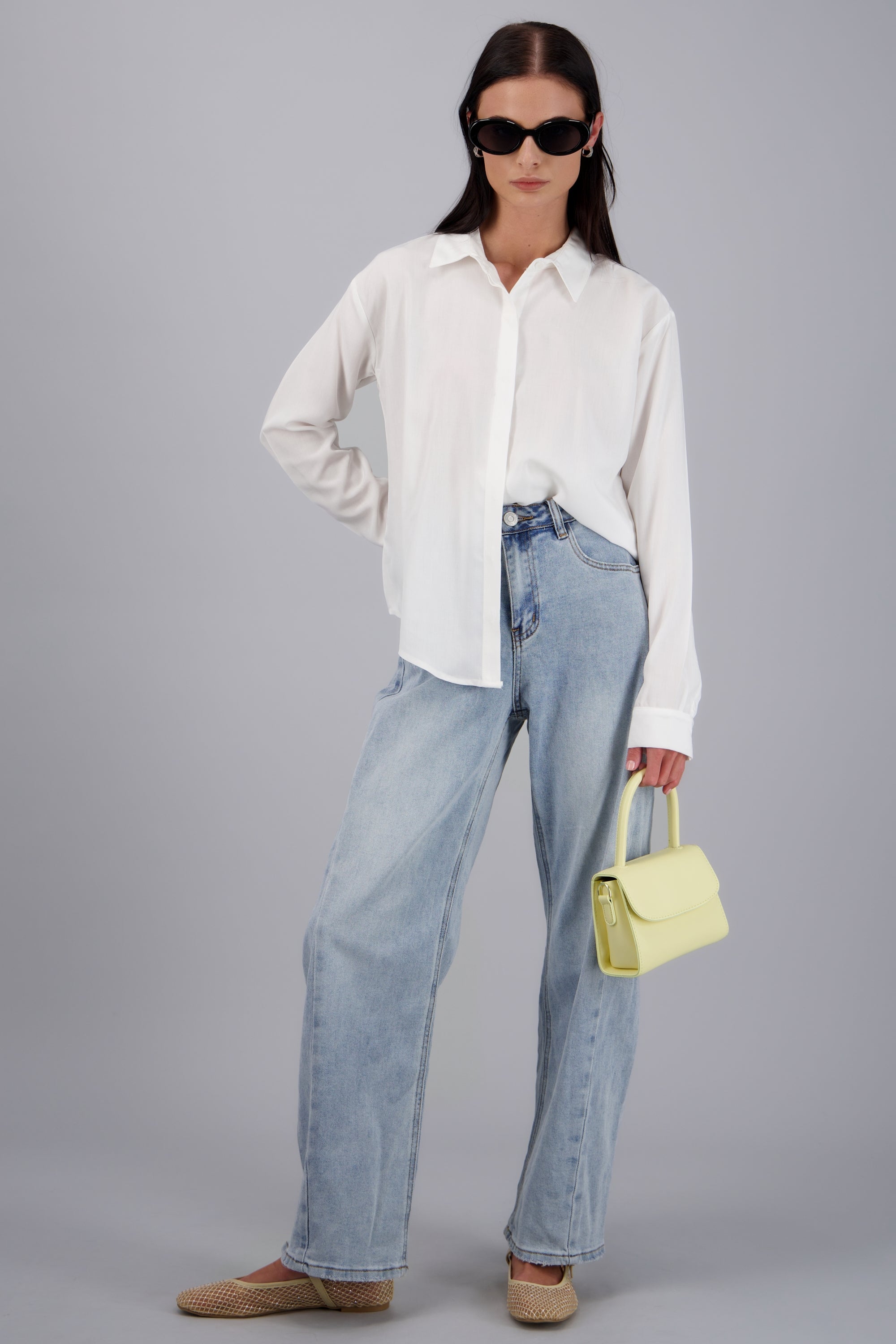 Jeans barrel costuras LIGHT WASH
