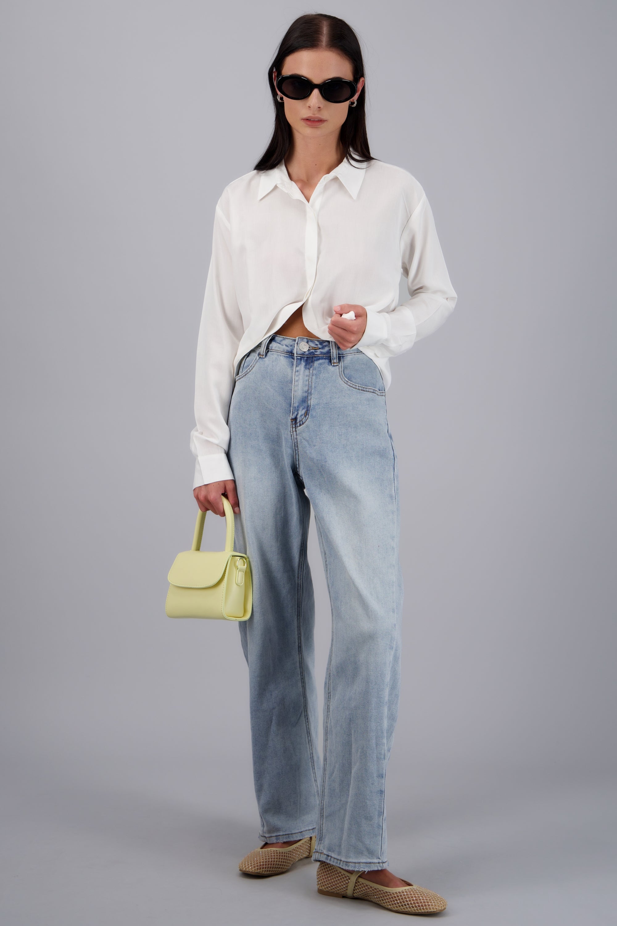 Jeans barrel costuras LIGHT WASH