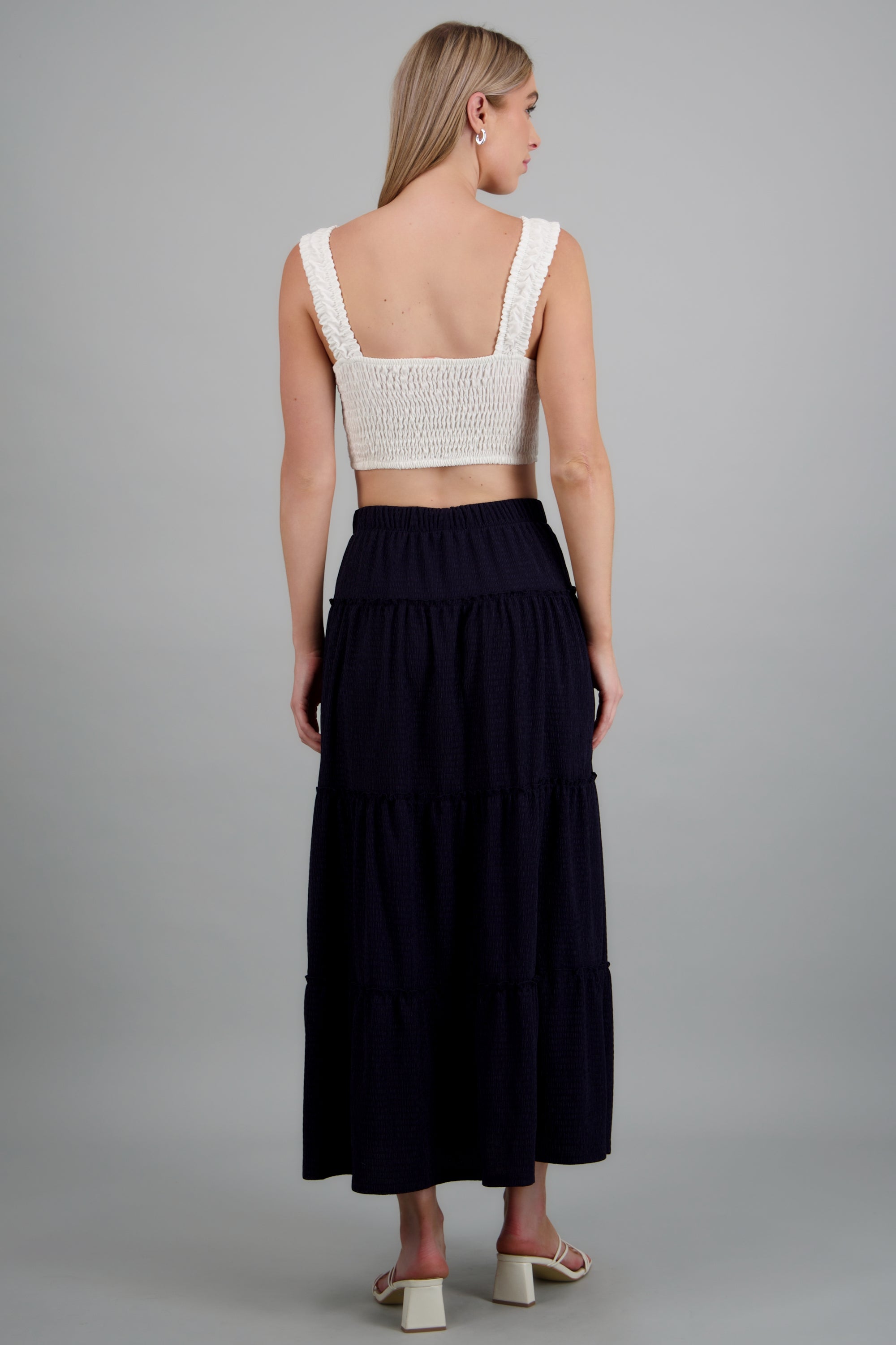 Falda maxi detalle olanes MARINO