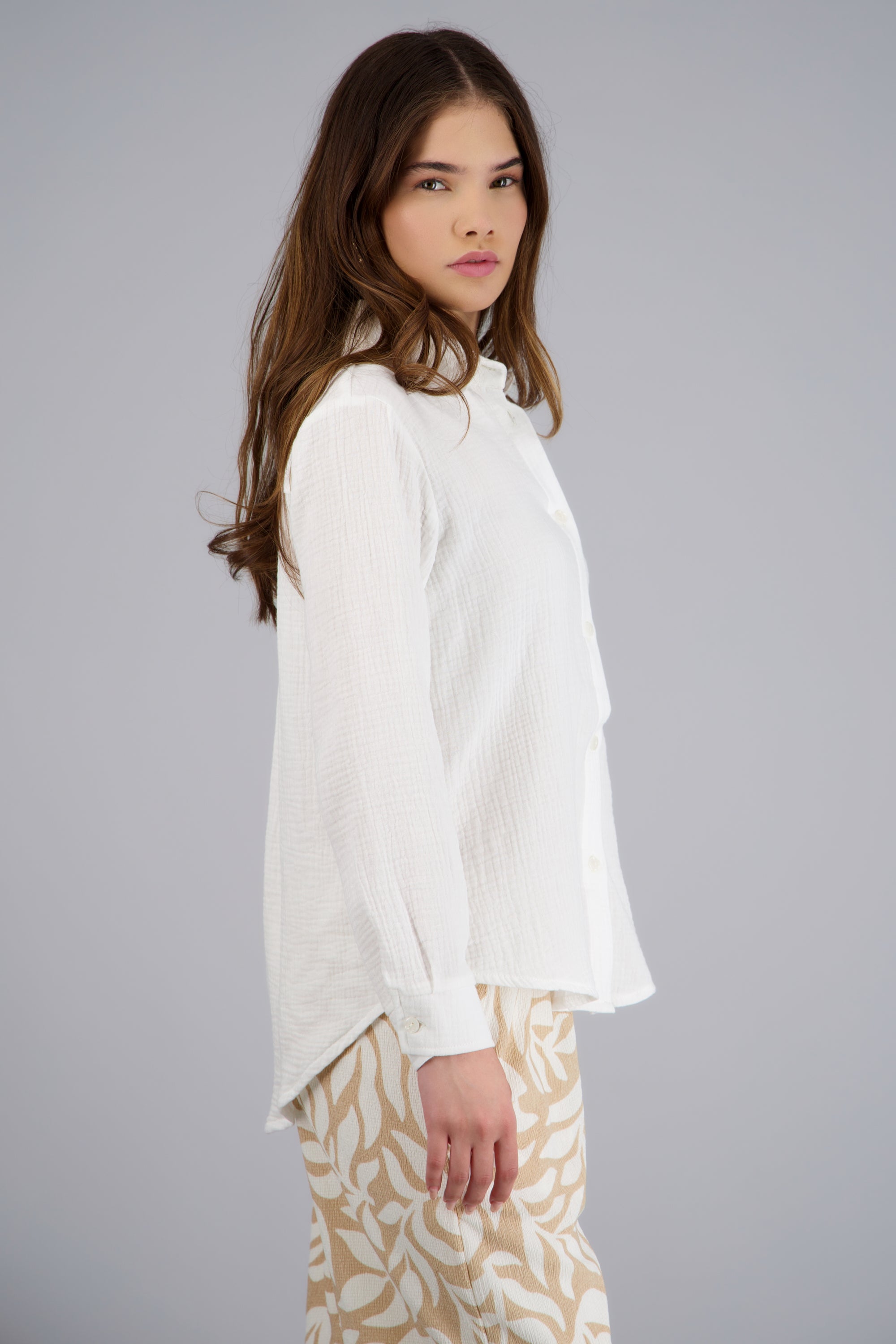 Camisa oversize detalle textura BLANCO