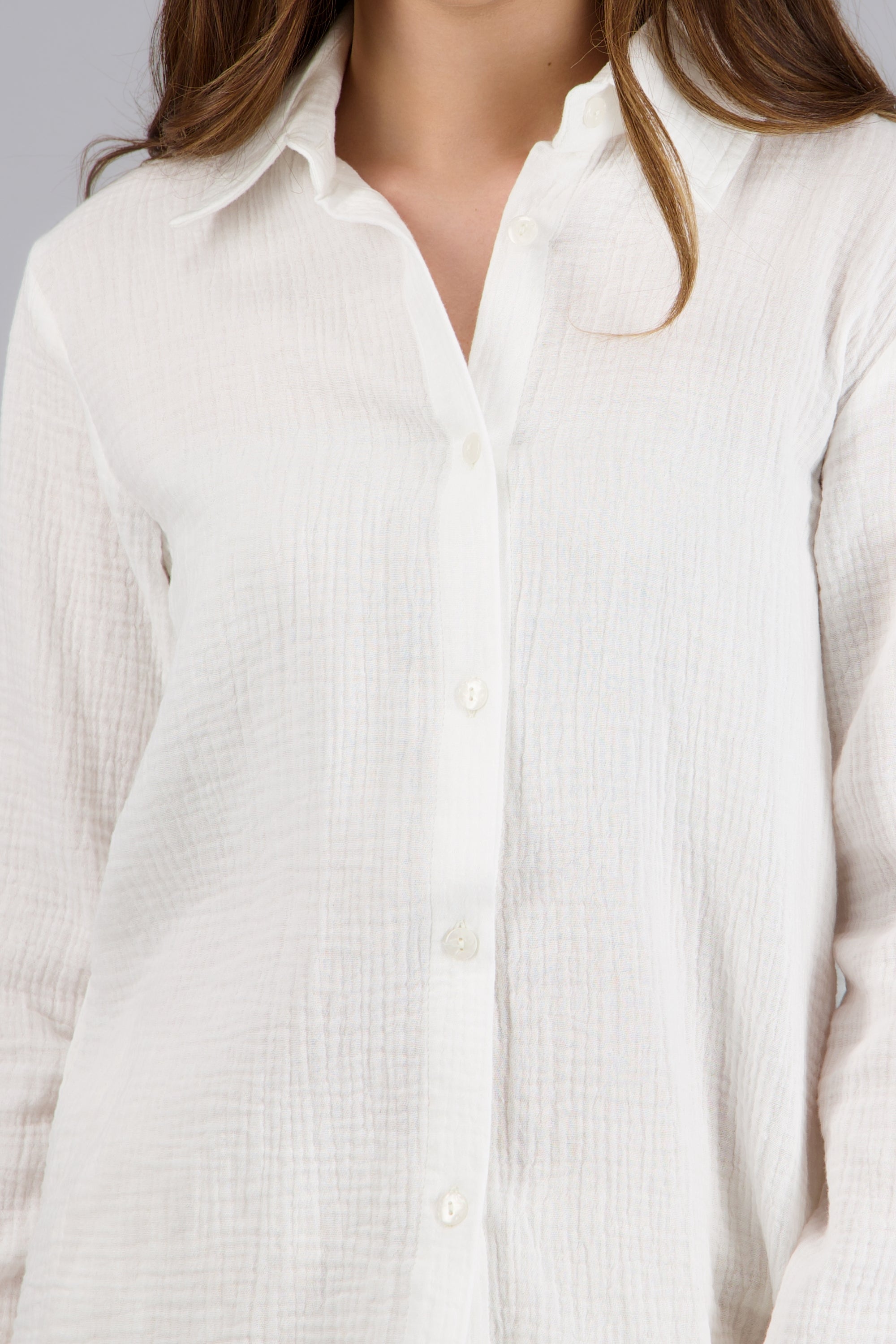 Camisa oversize detalle textura BLANCO