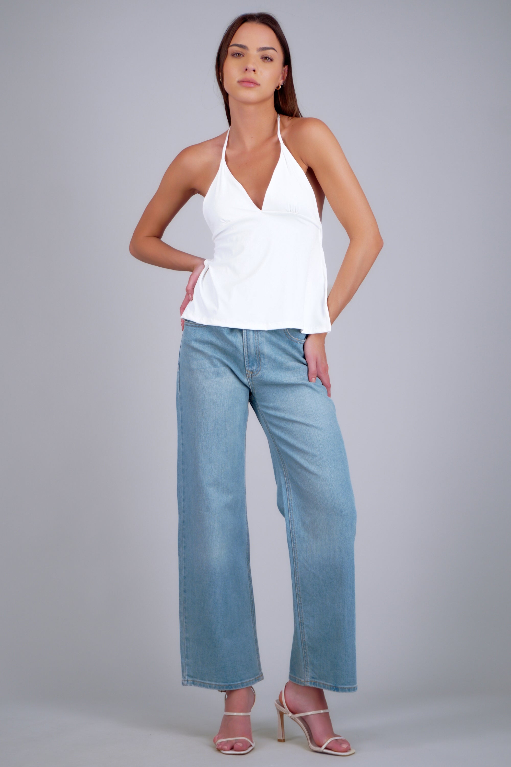 Jeans straight entintados LIGHT WASH