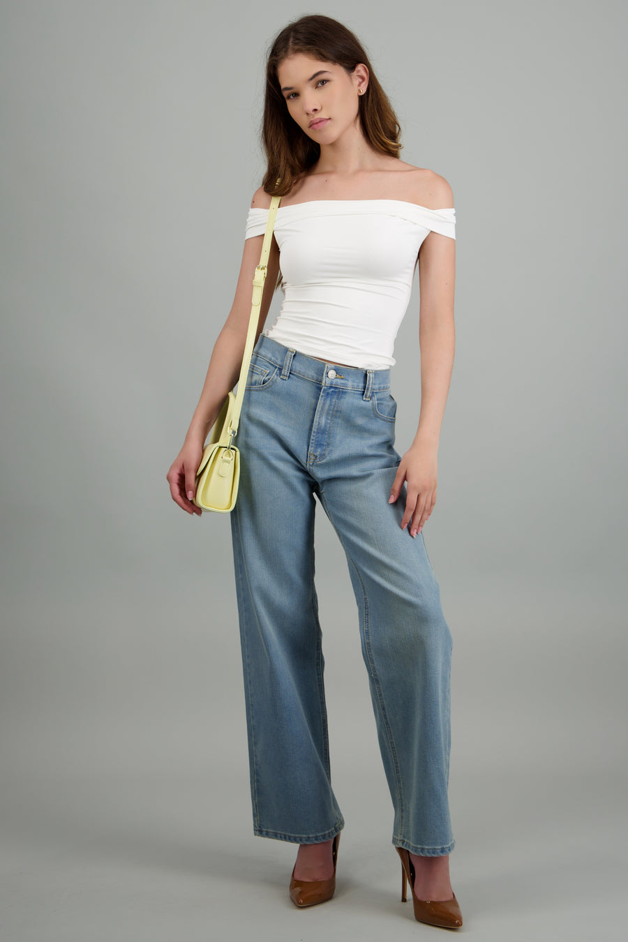 Jeans straight entintados