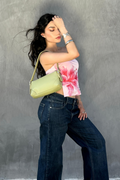 Jeans straight entintados