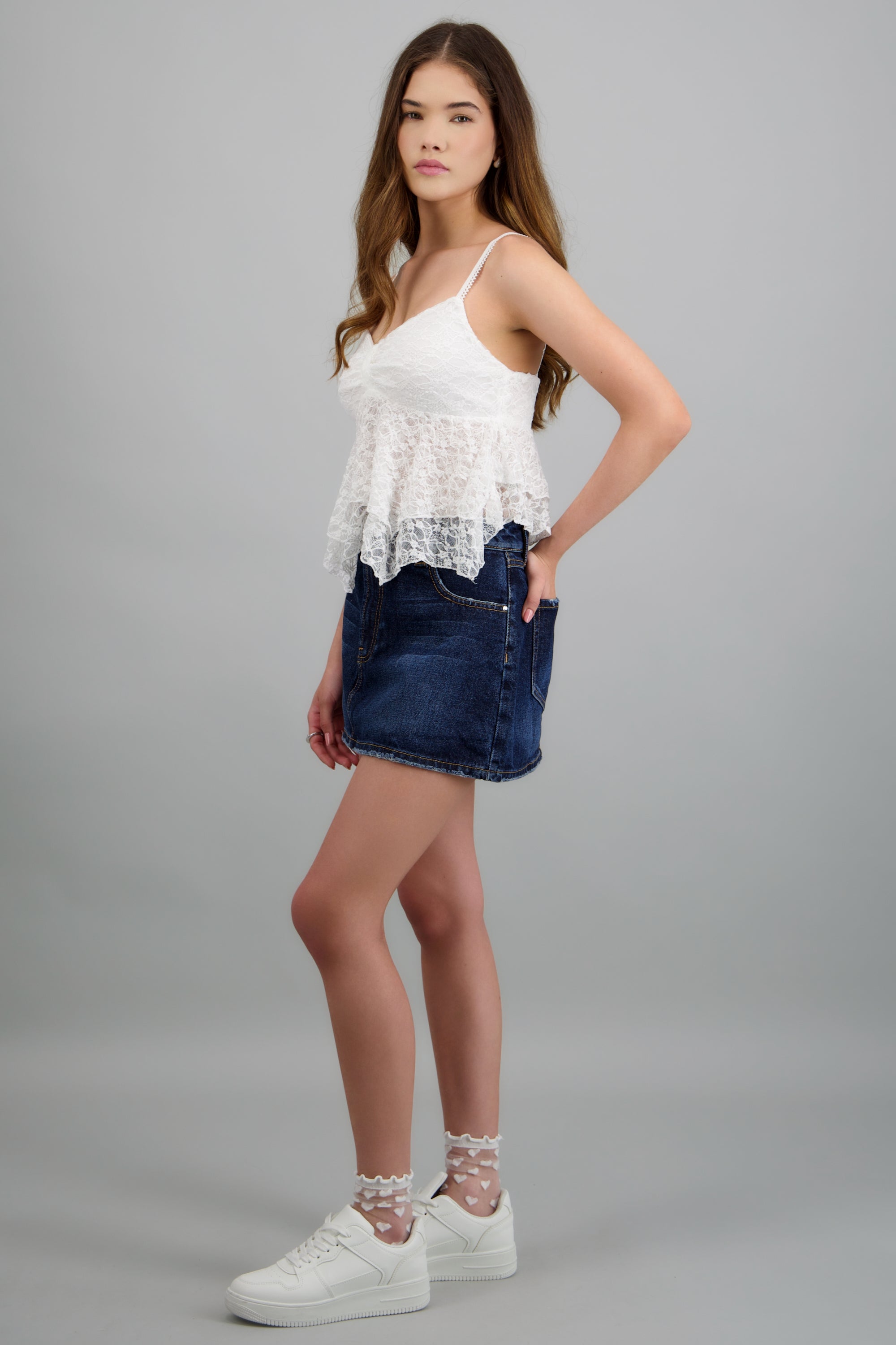 Skort falda básica DARK WASH
