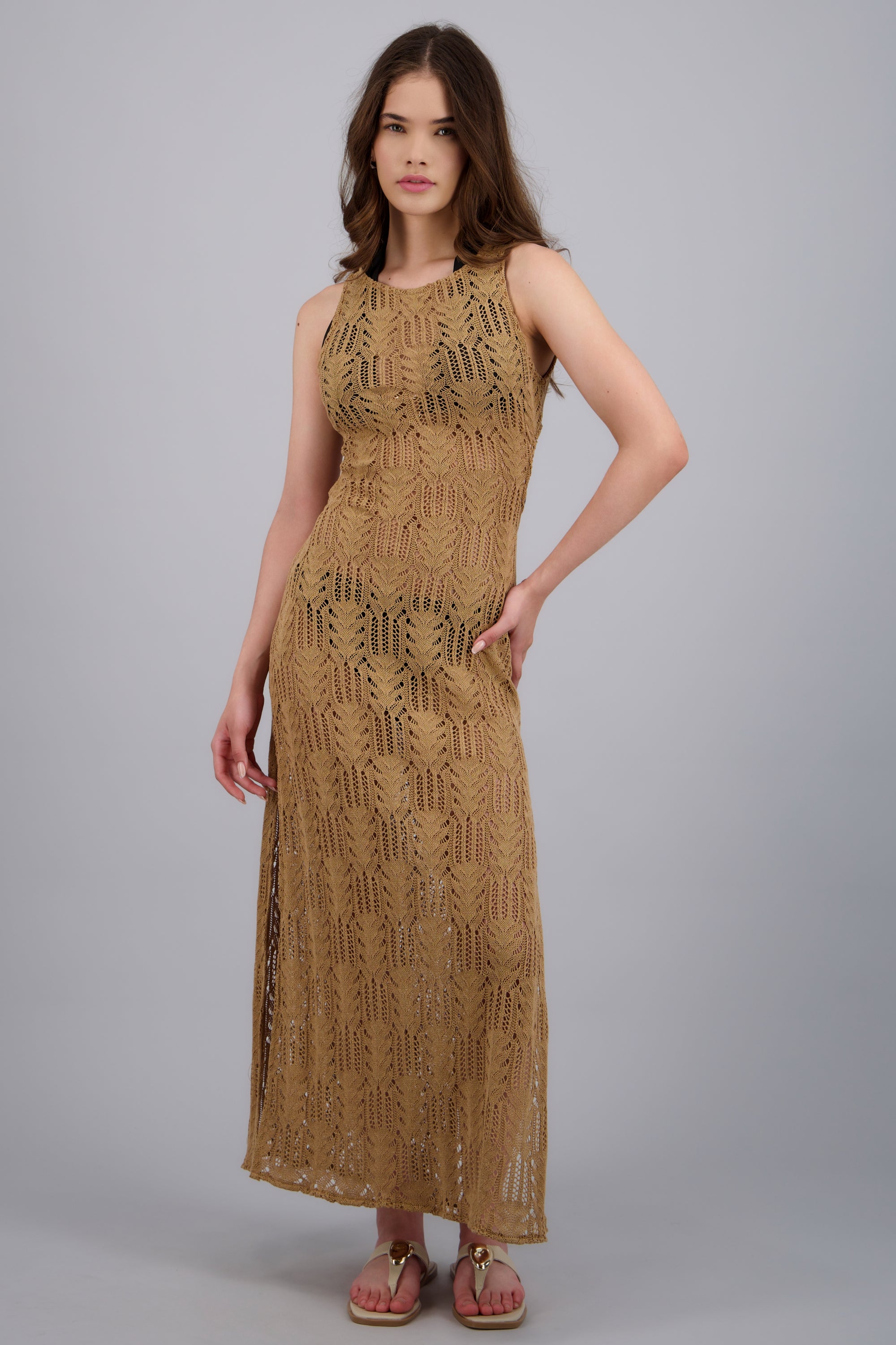 Vestido crochet sin mangas ARENA