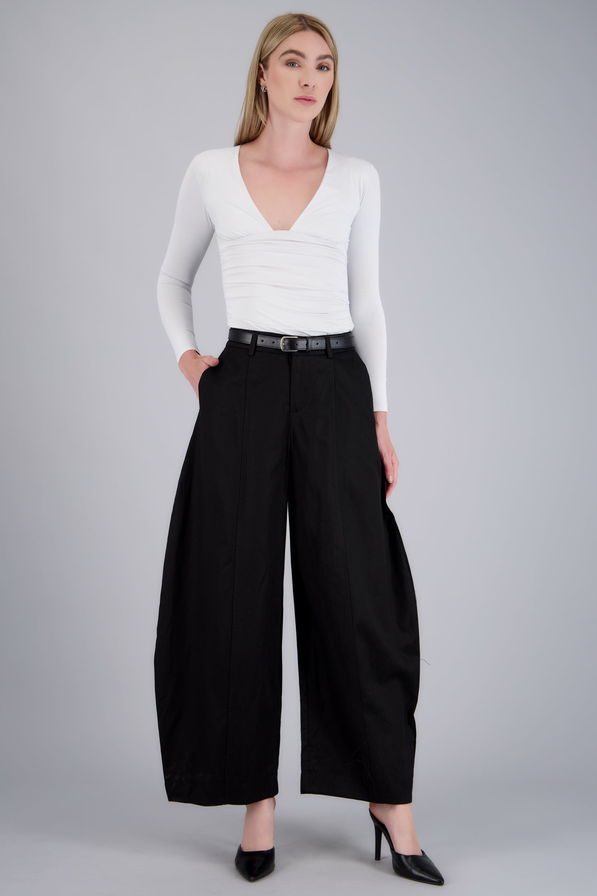 Pantalon baggy liso NEGRO