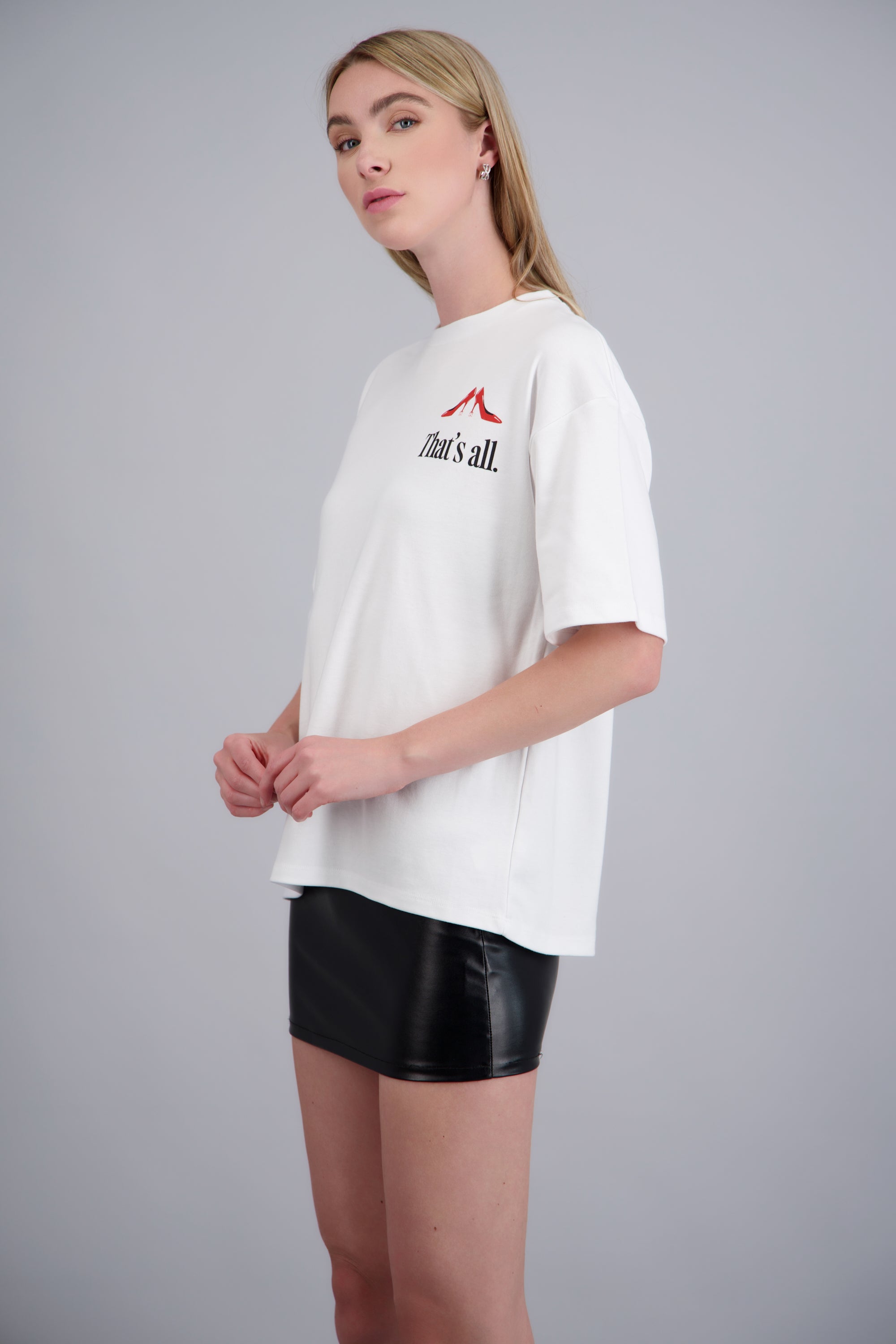 Playera diablo viste a la moda frente espalda BLANCO