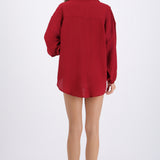 Camisa over ligera manga larga