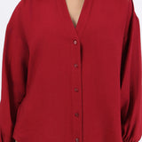 Camisa over ligera manga larga