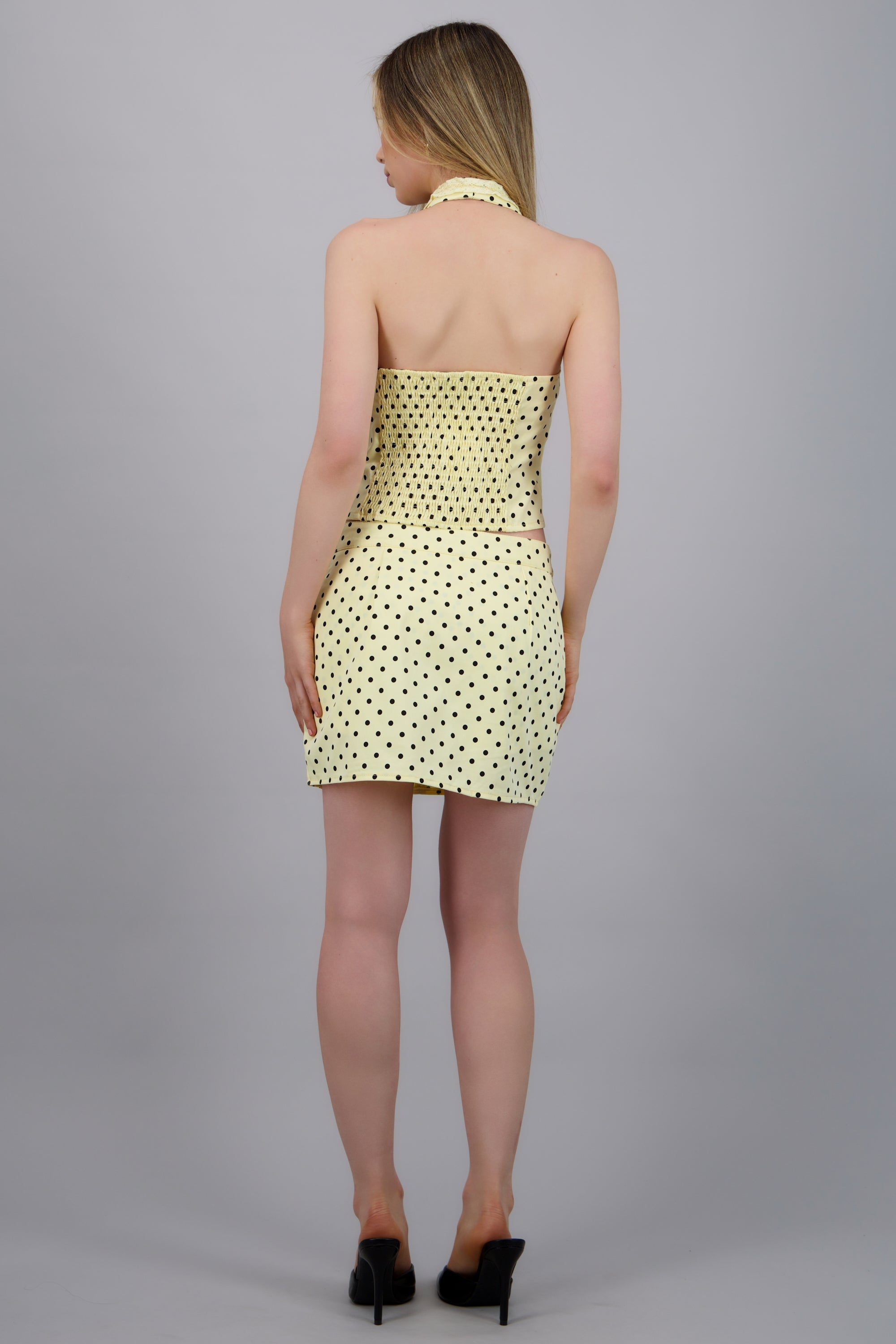 Falda mini polka dots AMARILLO COMBO