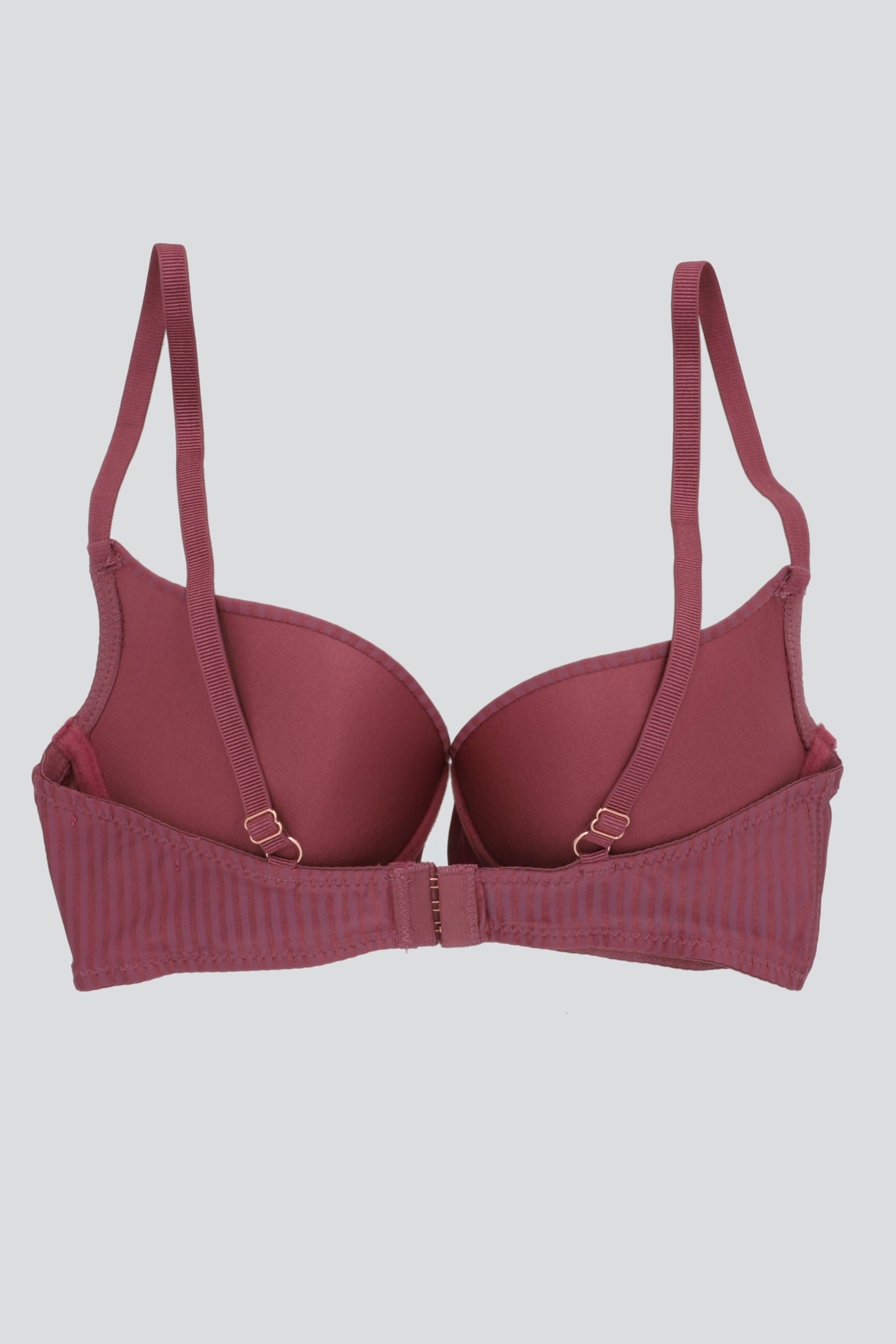 Bra líneas satinado escote U MORADO