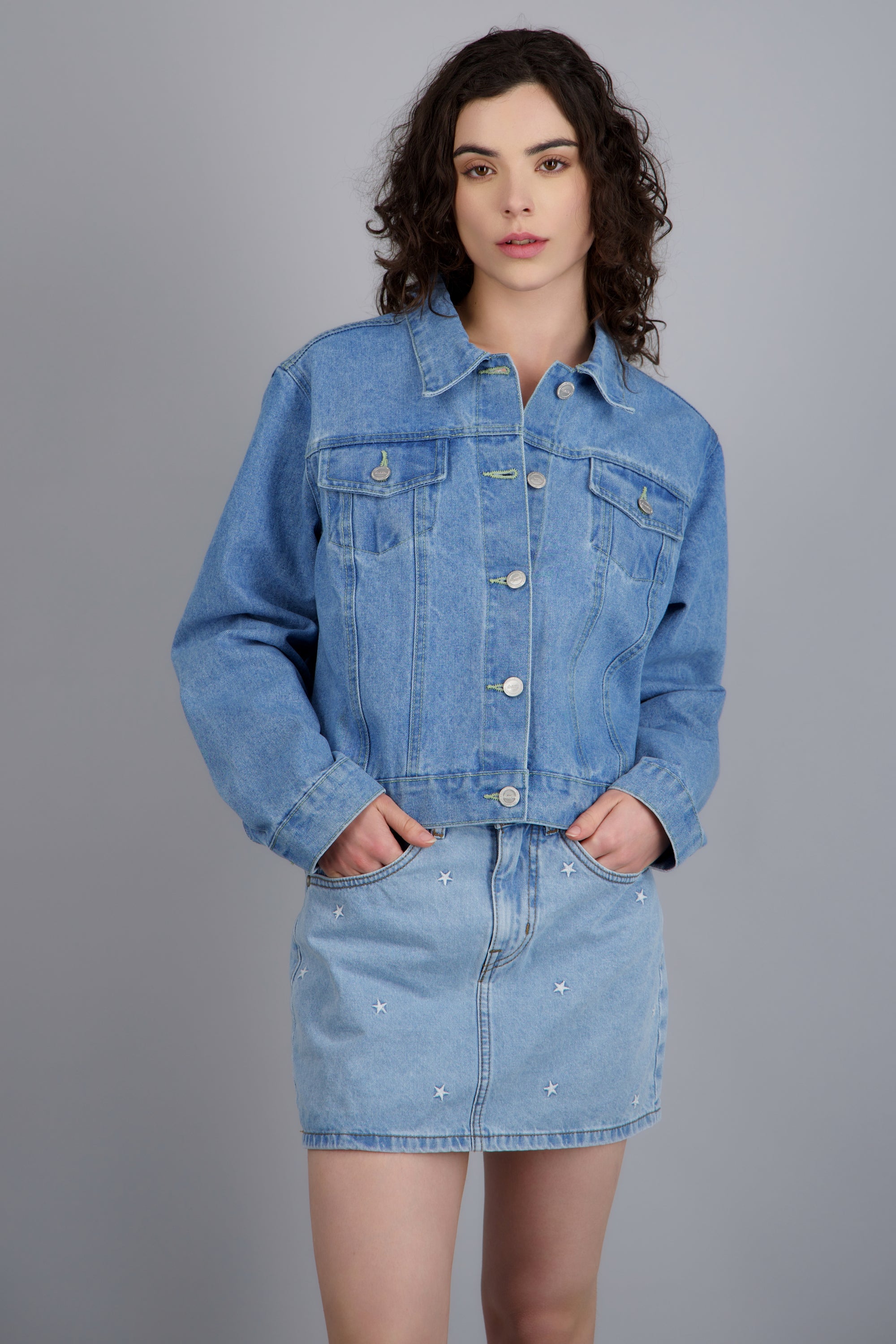 Chamarra báscia denim LIGHT WASH